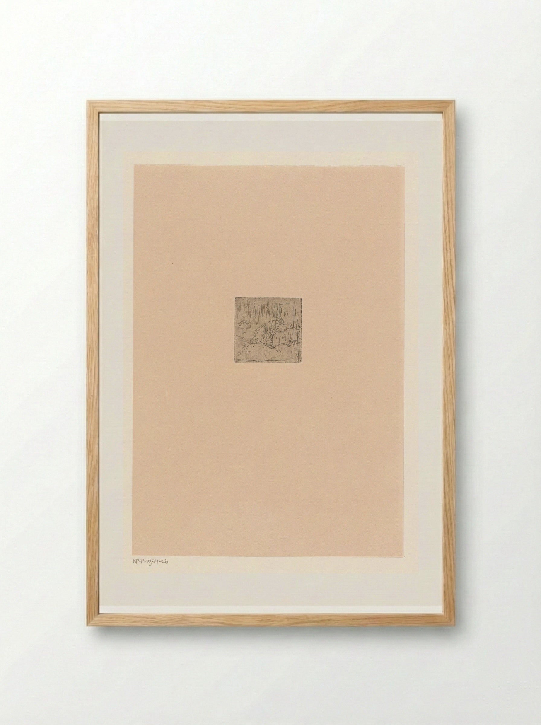 Vrouw in een slaapkamer - Rik Wouters - Framed Print Wood