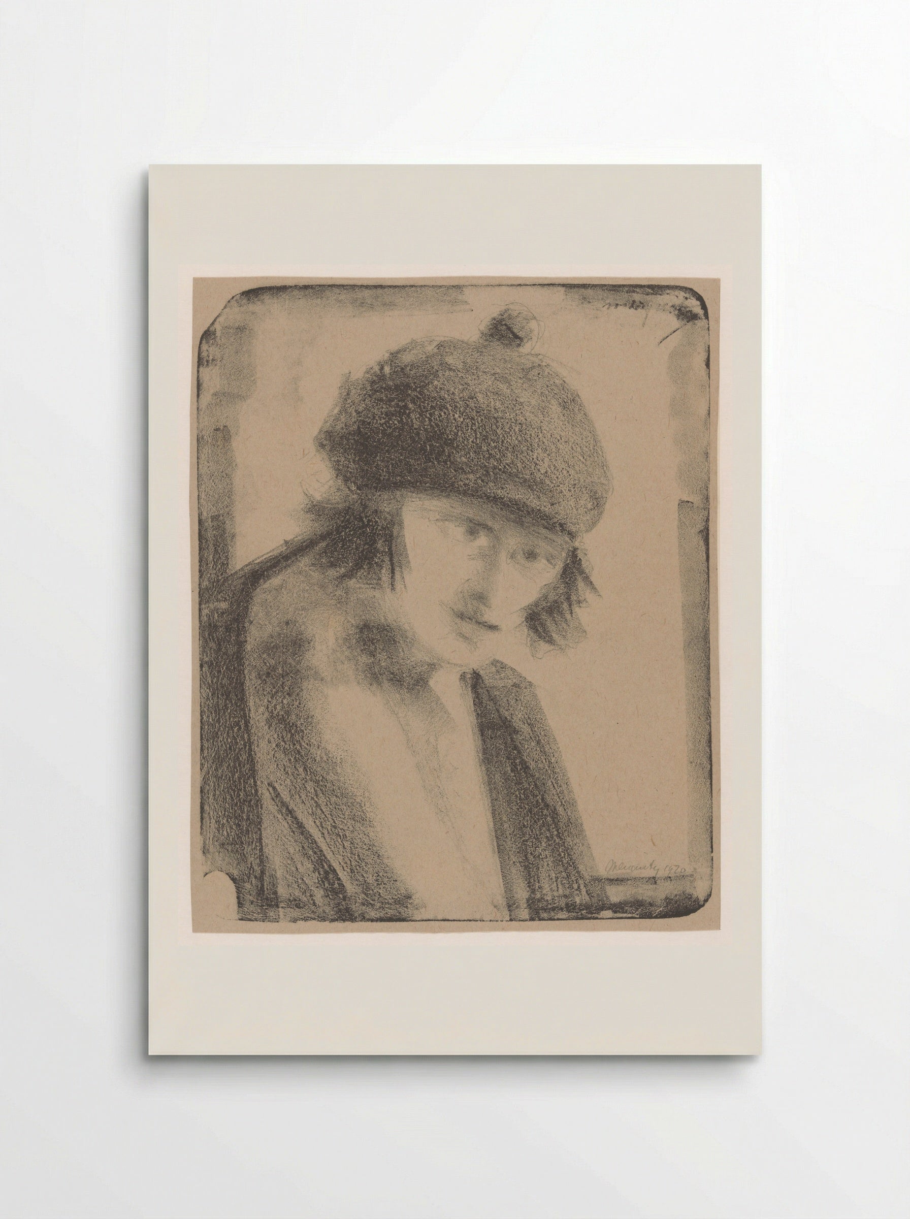 Vrouw met baret - Samuel Jessurun de Mesquita - Poster