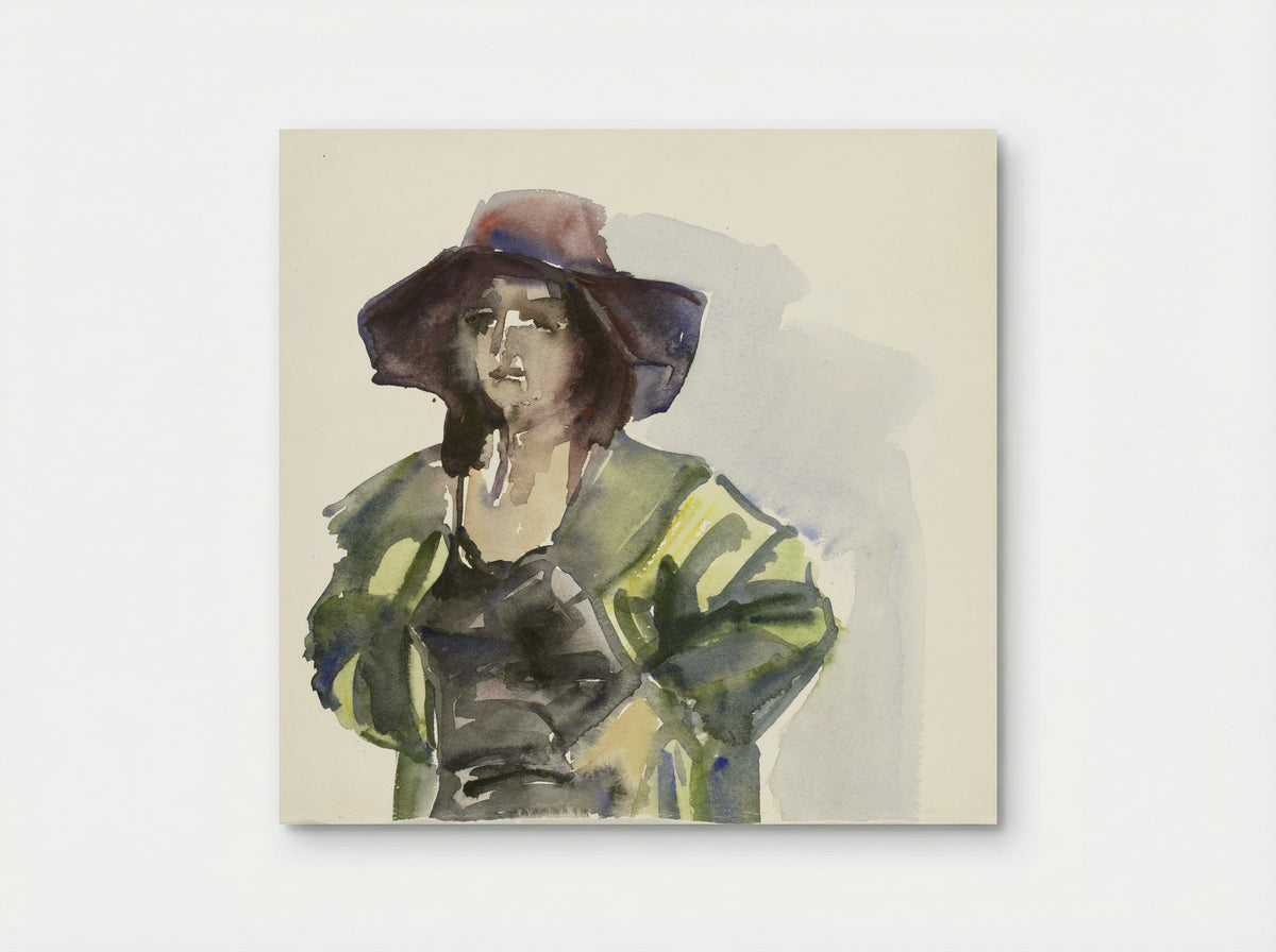 Vrouw met een grote hoed - Sonja Dwinger - Poster
