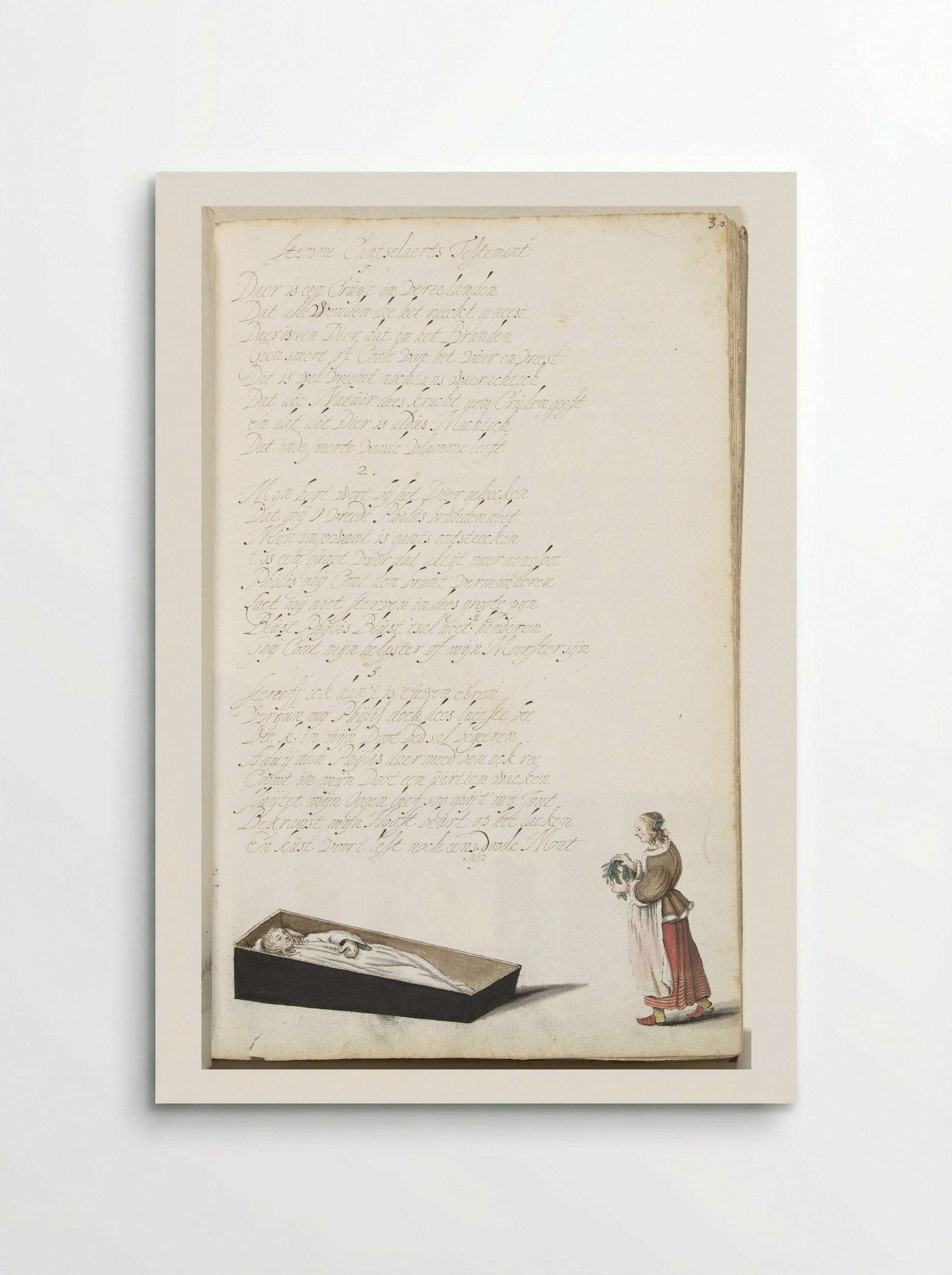Vrouw met het stoffelijk overschot van haar geliefde - Gesina ter Borch - Poster