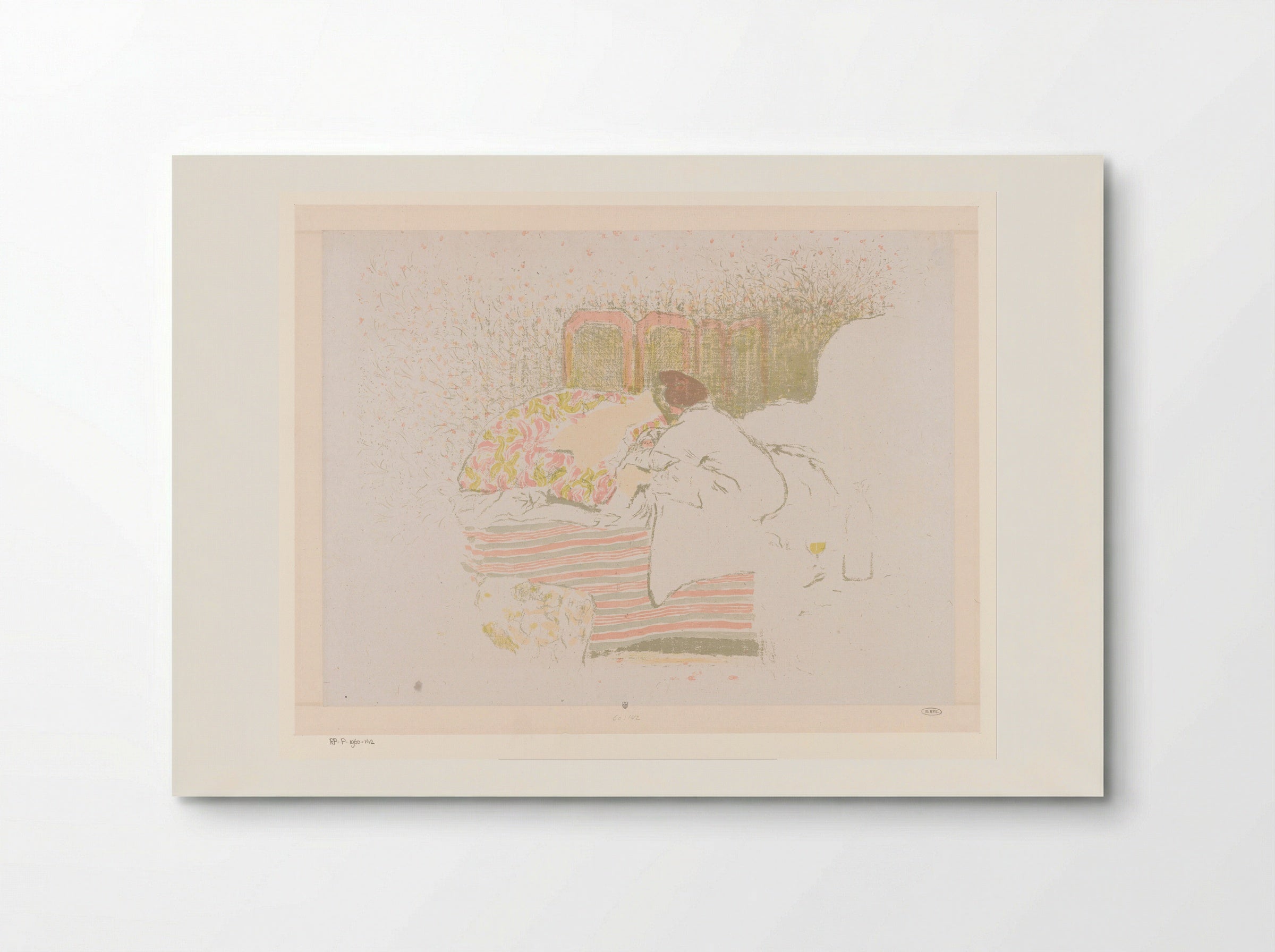 Vrouw met kind op bed - Édouard Vuillard - Poster