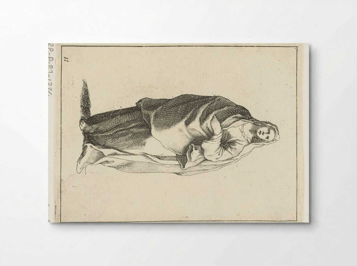 Vrouw met sluier over haar hoofd - Frederick Bloemaert - Poster