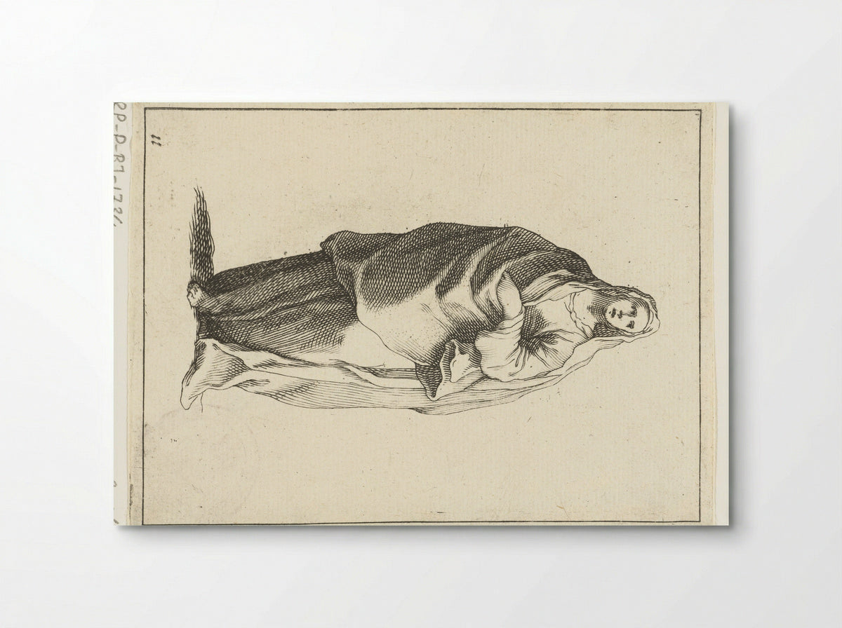 Vrouw met sluier over haar hoofd - Frederick Bloemaert - Poster