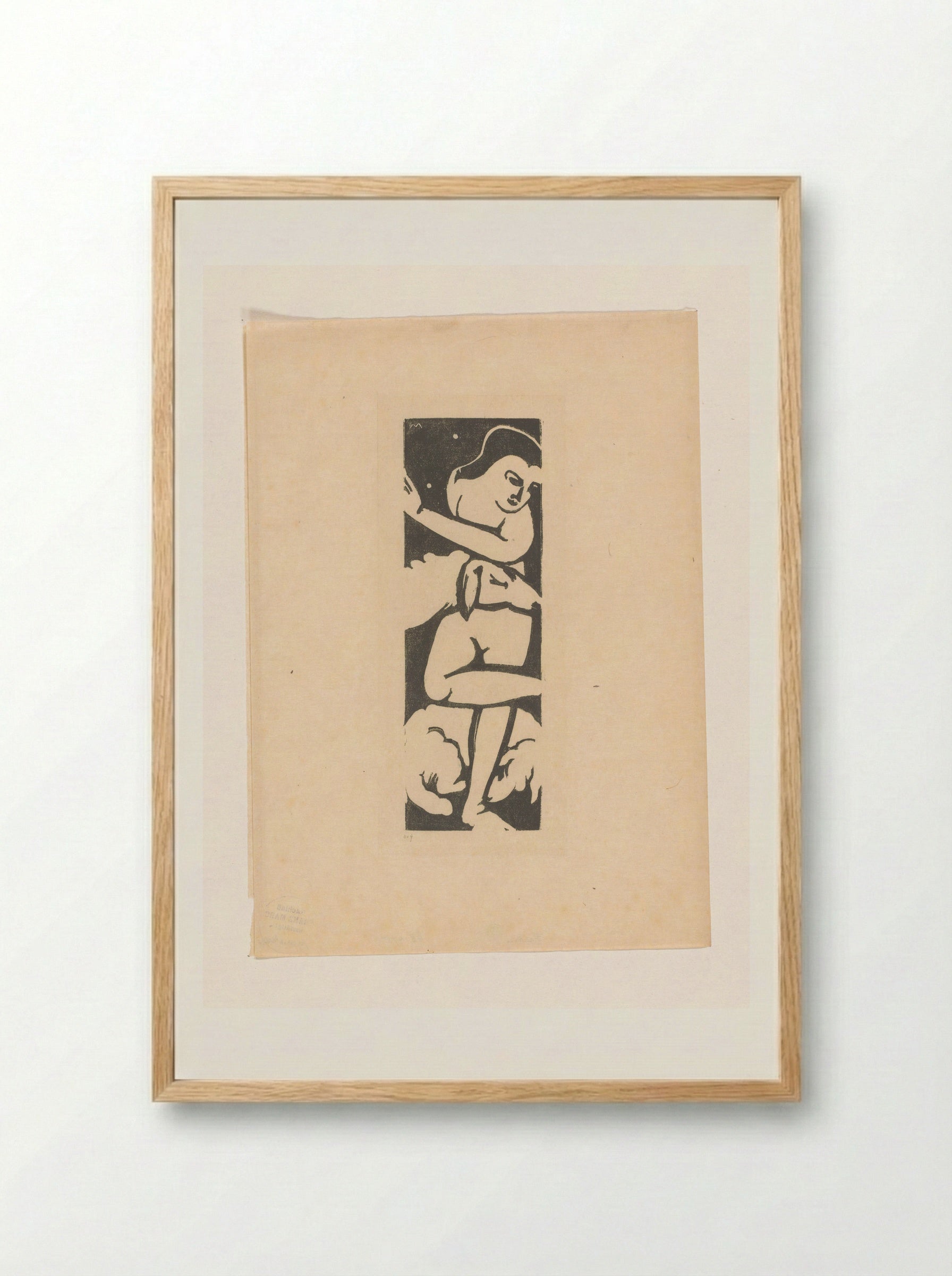 Vrouw met twee schapen - Franz Marc - Framed Print Wood