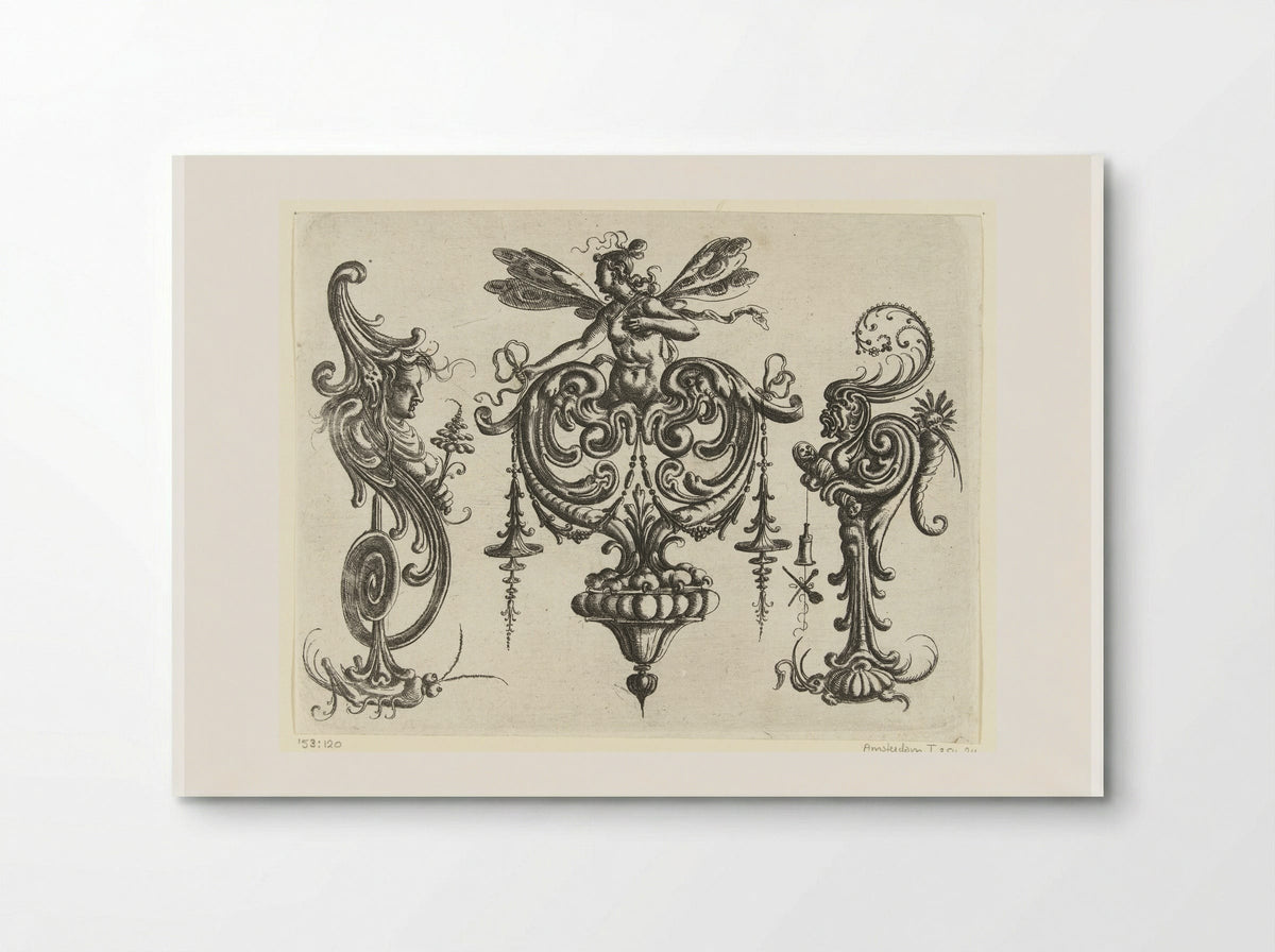 Vrouw met vleugels - Christoph Jamnitzer - Poster