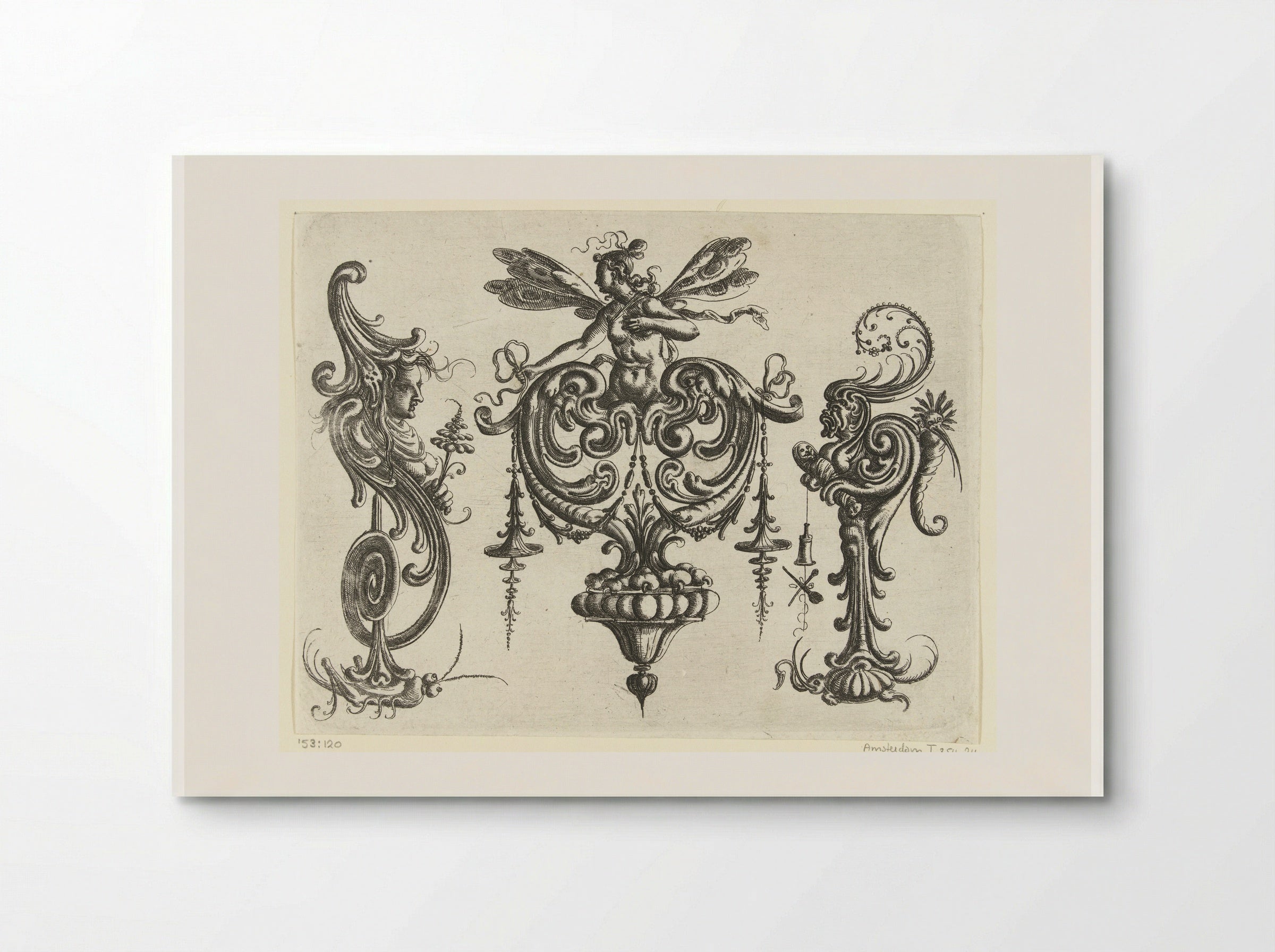 Vrouw met vleugels - Christoph Jamnitzer - Poster