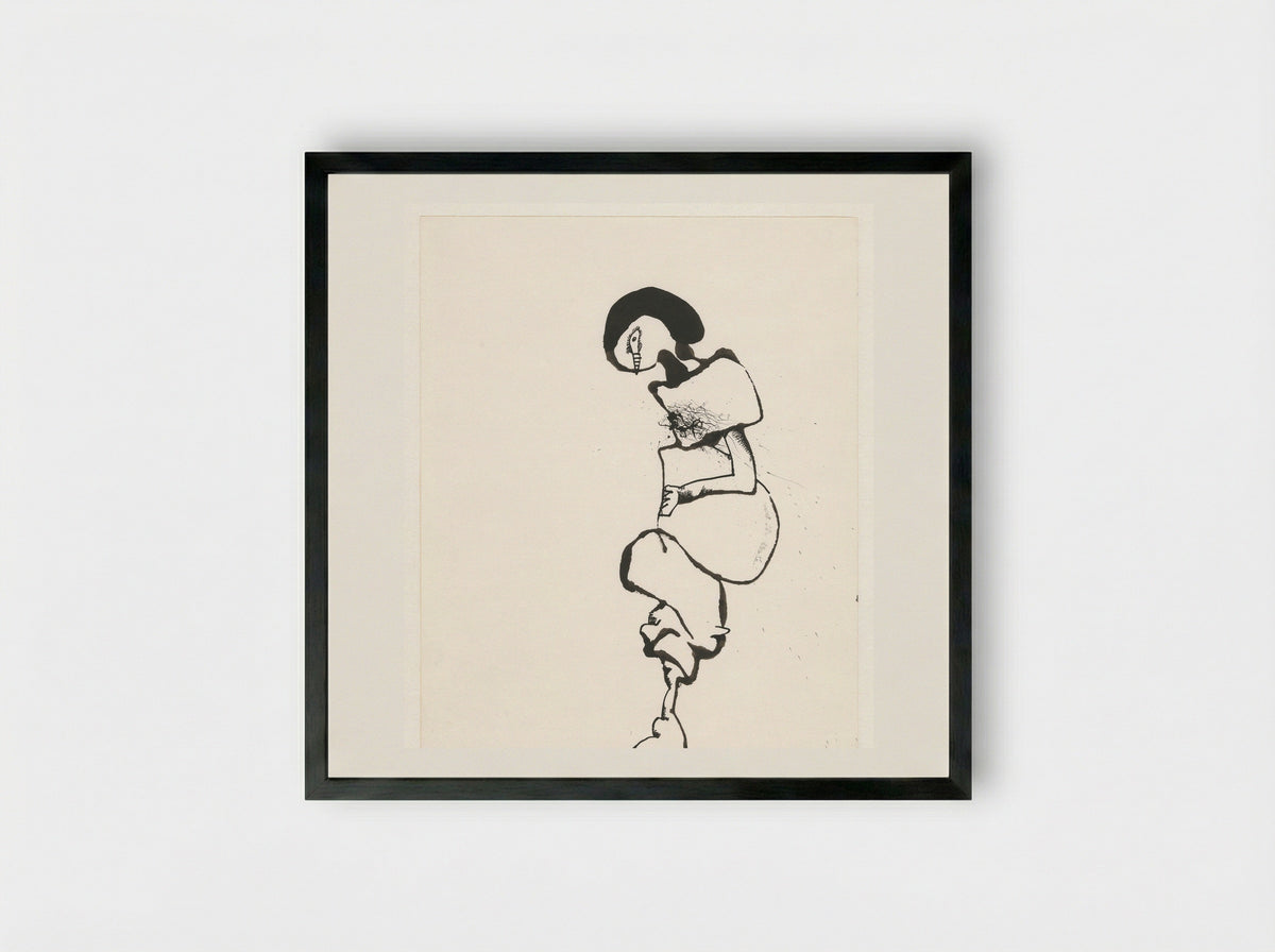 Vrouw met zwart haar - Lucebert - Framed Print Black