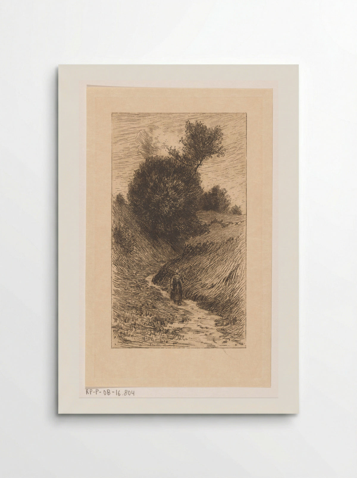 Vrouw op een holle weg - Anton L. Koster - Poster