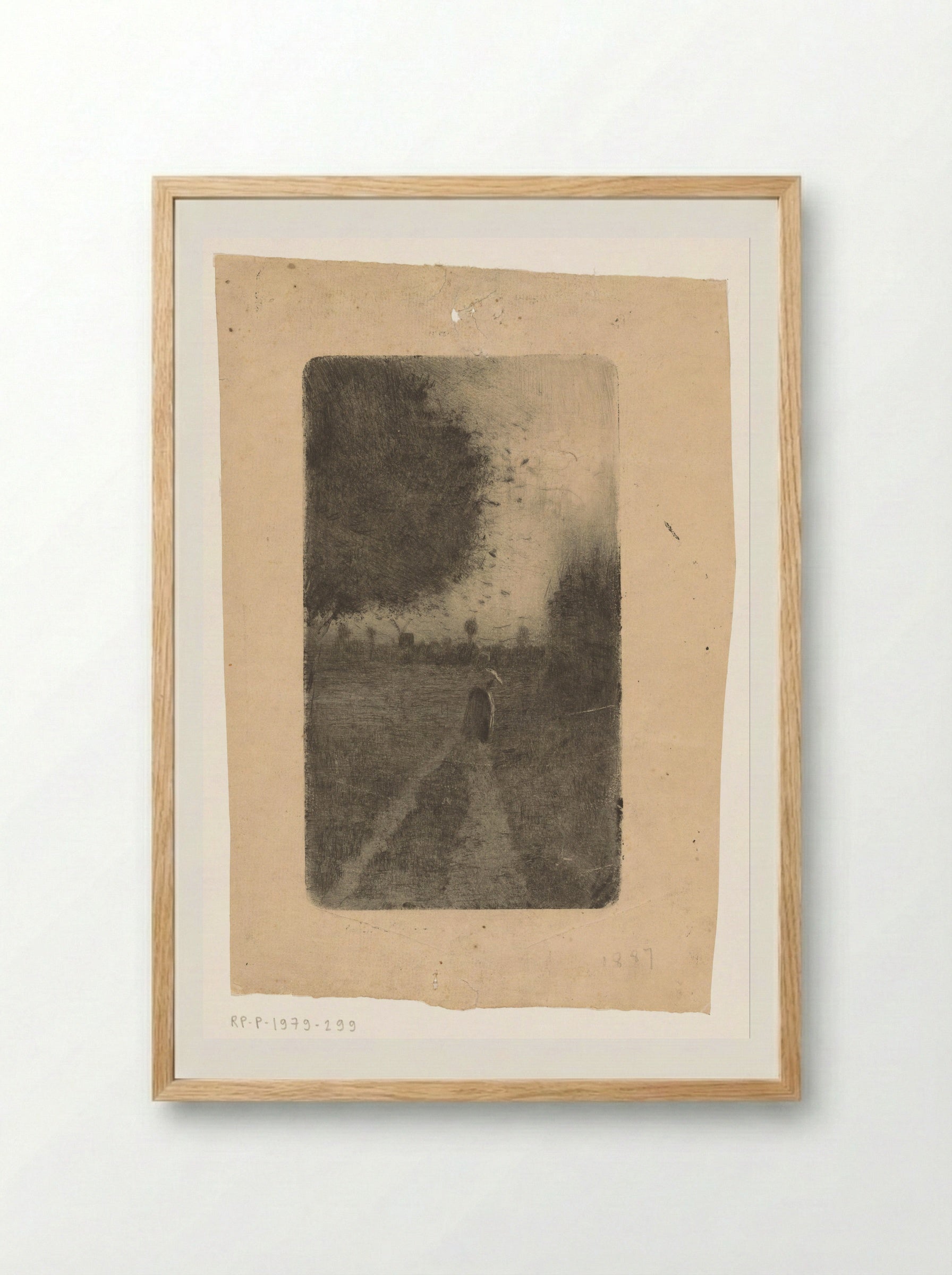 Vrouw op een landweg - Richard Nicolaüs Roland Holst - Framed Print Wood