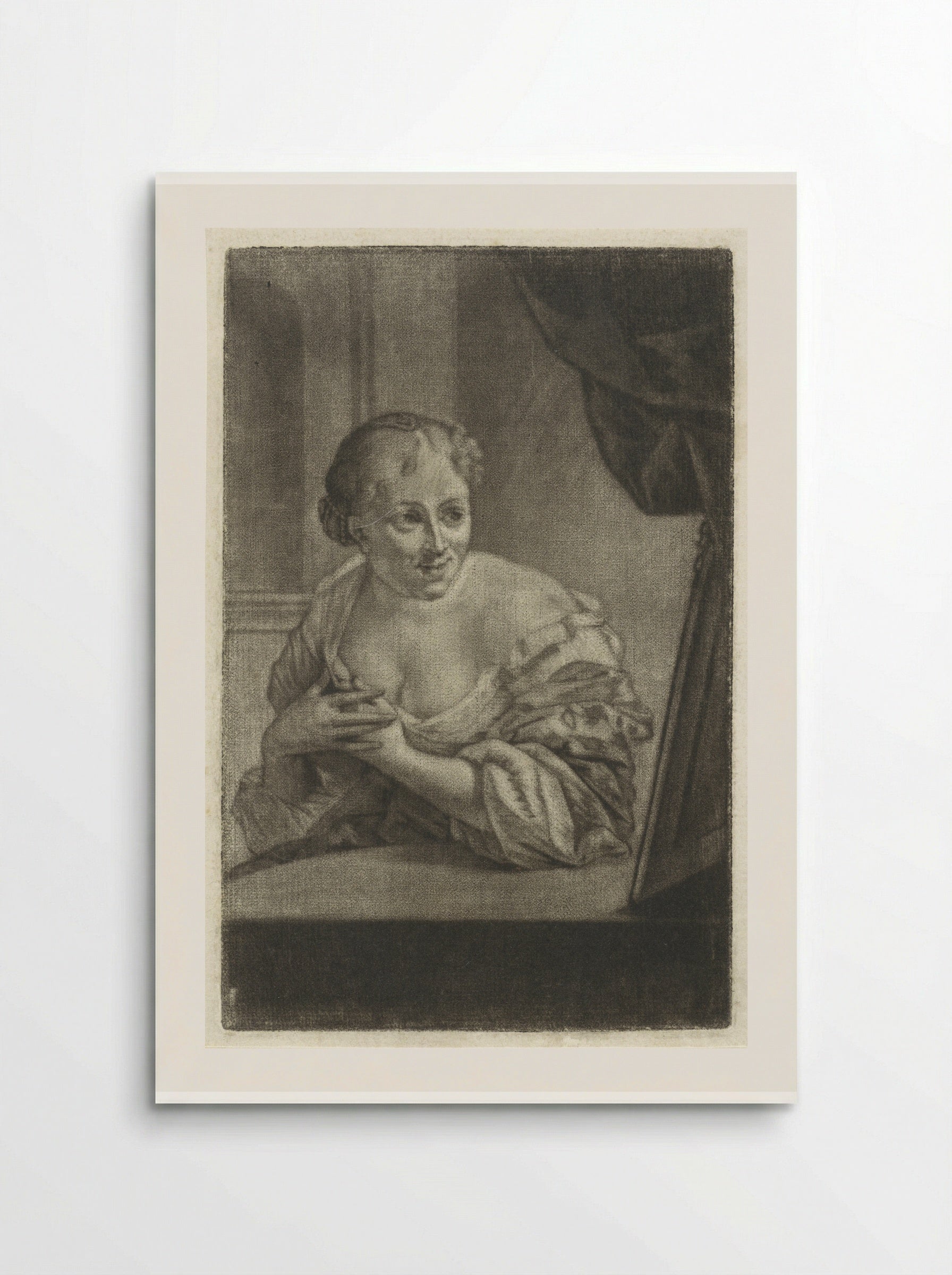 Vrouw voor een spiegel (Woman at a Mirror) - Aert Schouman - Poster