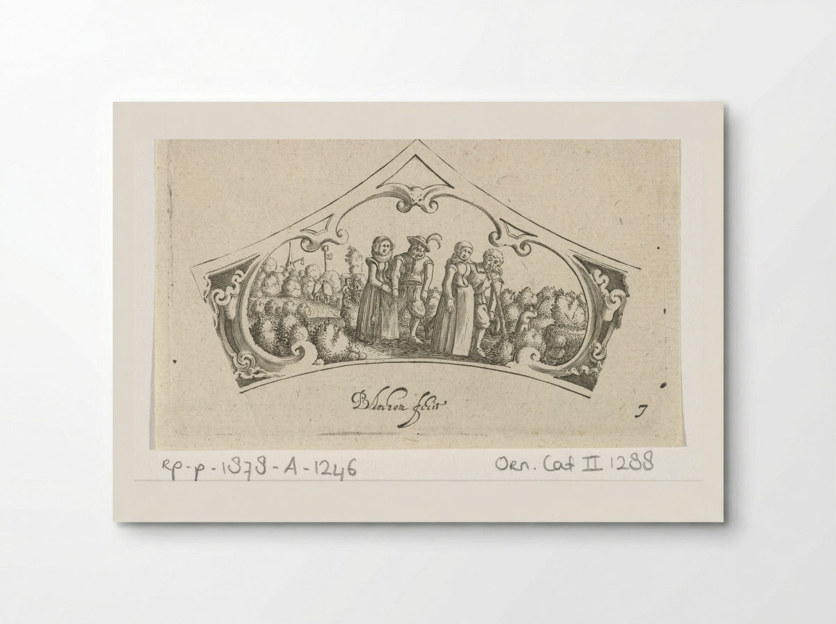 Vrouwen begeleiden beschonken mannen - Claes Jansz. Visscher (II) - Poster