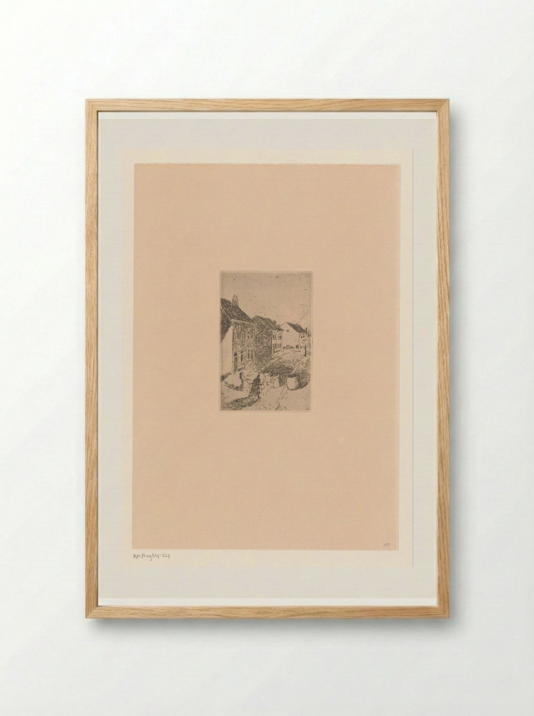Vrouwen met lantaarns op straat - Rik Wouters - Framed Print Wood