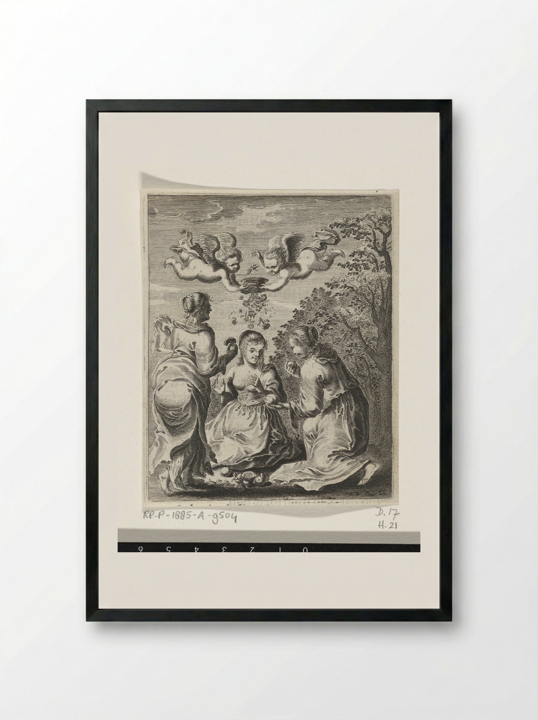 Vrouwen tussen appels en rozen van liefde - Pieter Nolpe - Framed Print Black