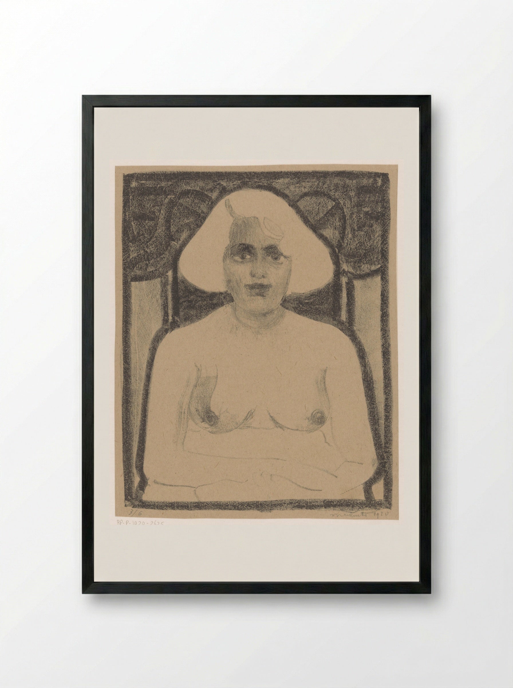 Vrouwentors (Female Torso) - Samuel Jessurun de Mesquita - Framed Print Black