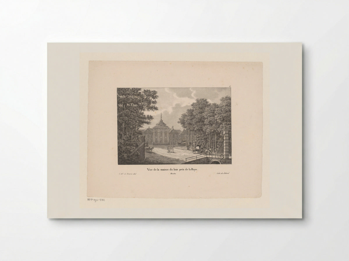 Vue de la maison du bois près de la Haye - Jean-Baptiste Madou - Poster