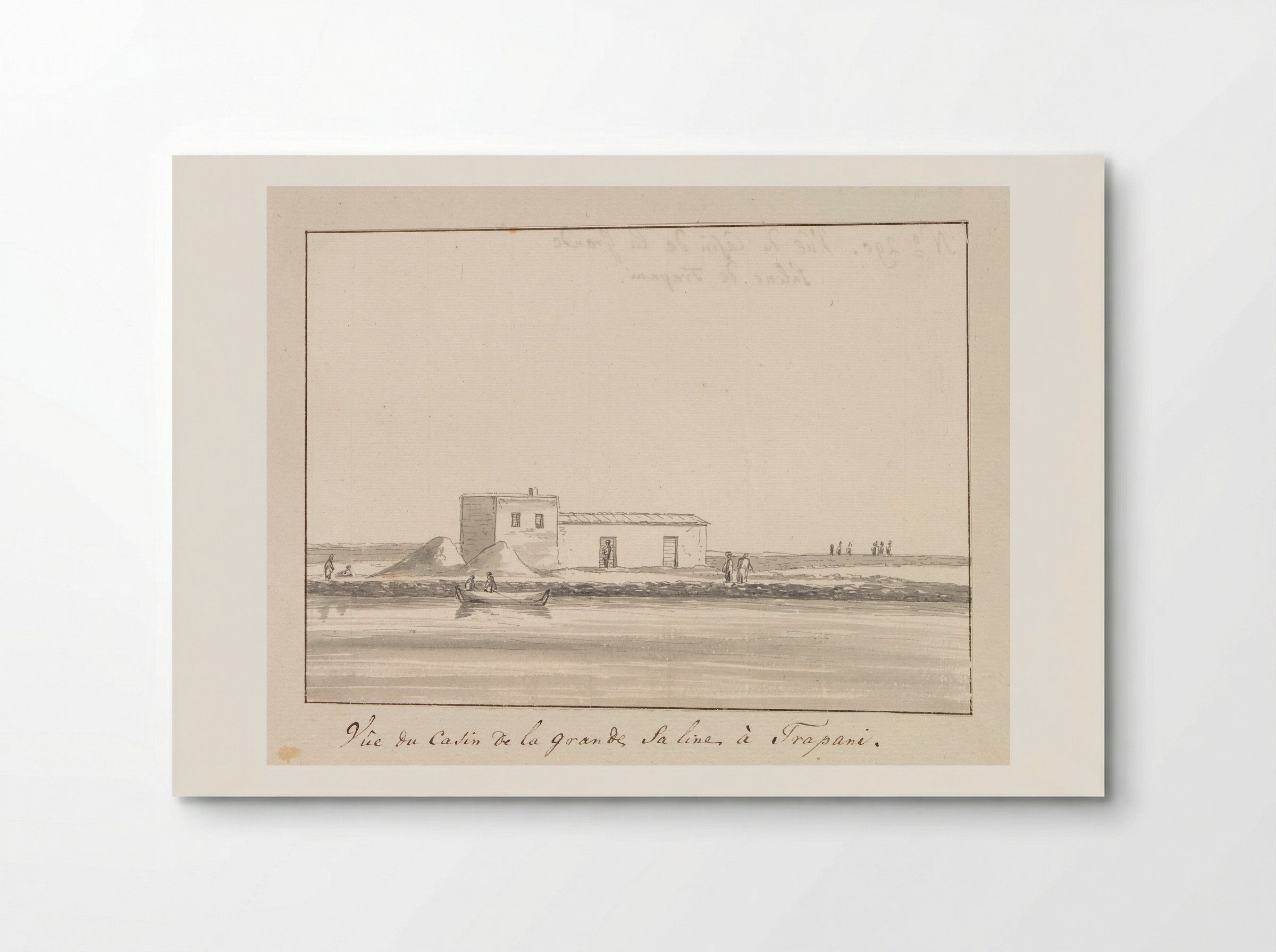 Vue du Casin de la grande Saline, à Trapani - Louis Ducros - Poster