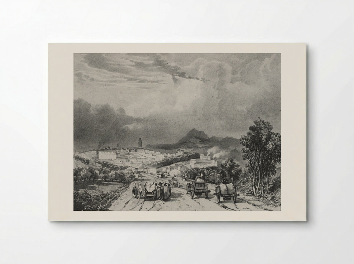 Vue generale de Riom, Auvergne - Adrien Dauzats - Poster
