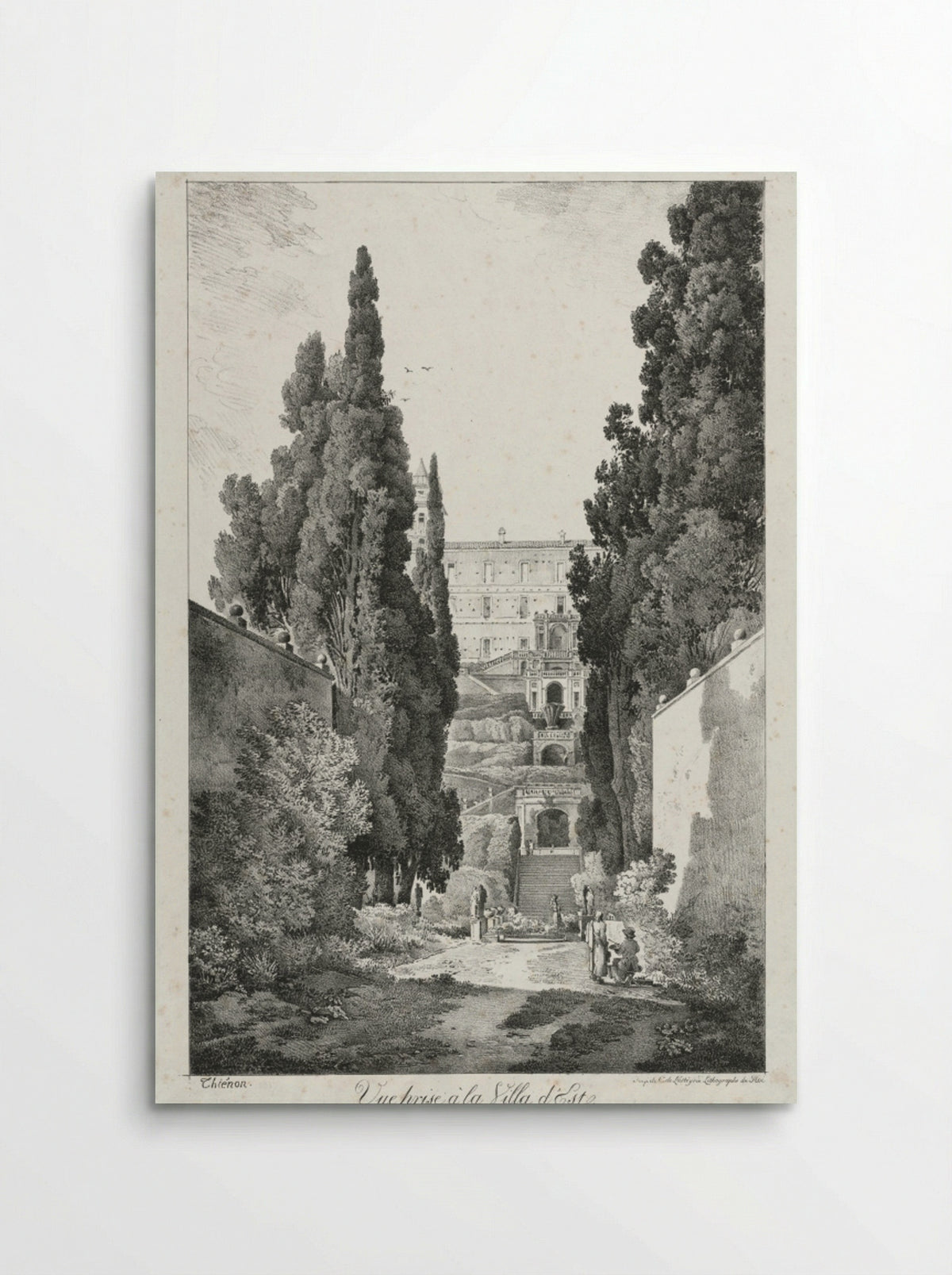 Vue prise à la Villa d'Este - Claude Thiénon - Poster