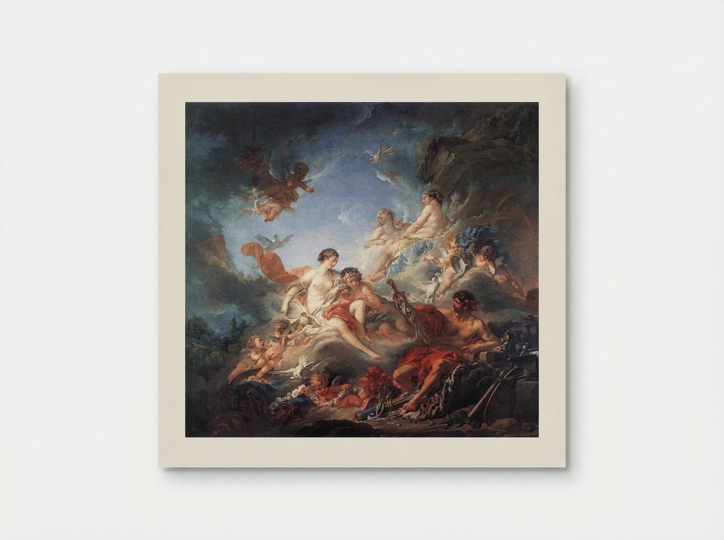 Vulcan Presenting Arms to Venus for Aeneas - François Boucher - Poster