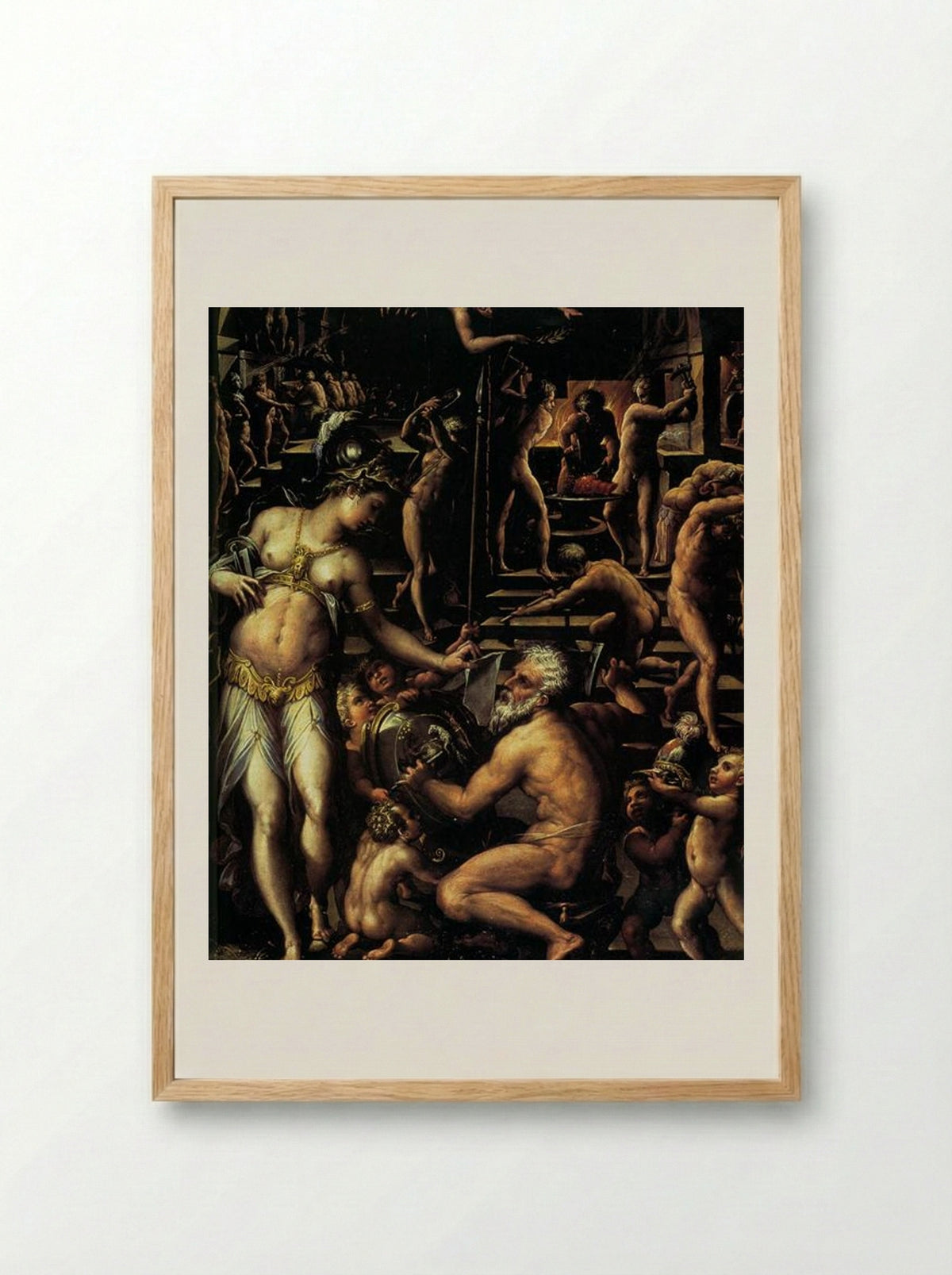 Vulcan's Forge - Giorgio Vasari - Framed Print Wood