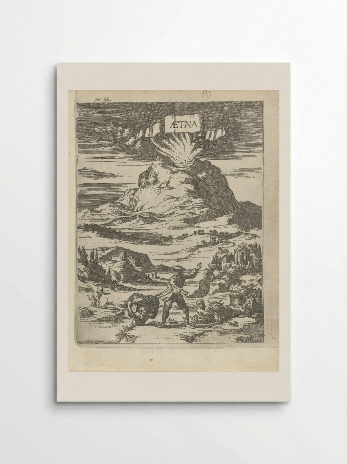 Vulkaanuitbarsting - Arnold Houbraken - Poster