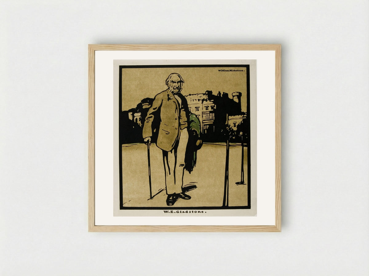 W.E. Gladstone - William Nicholson - Framed Print Wood