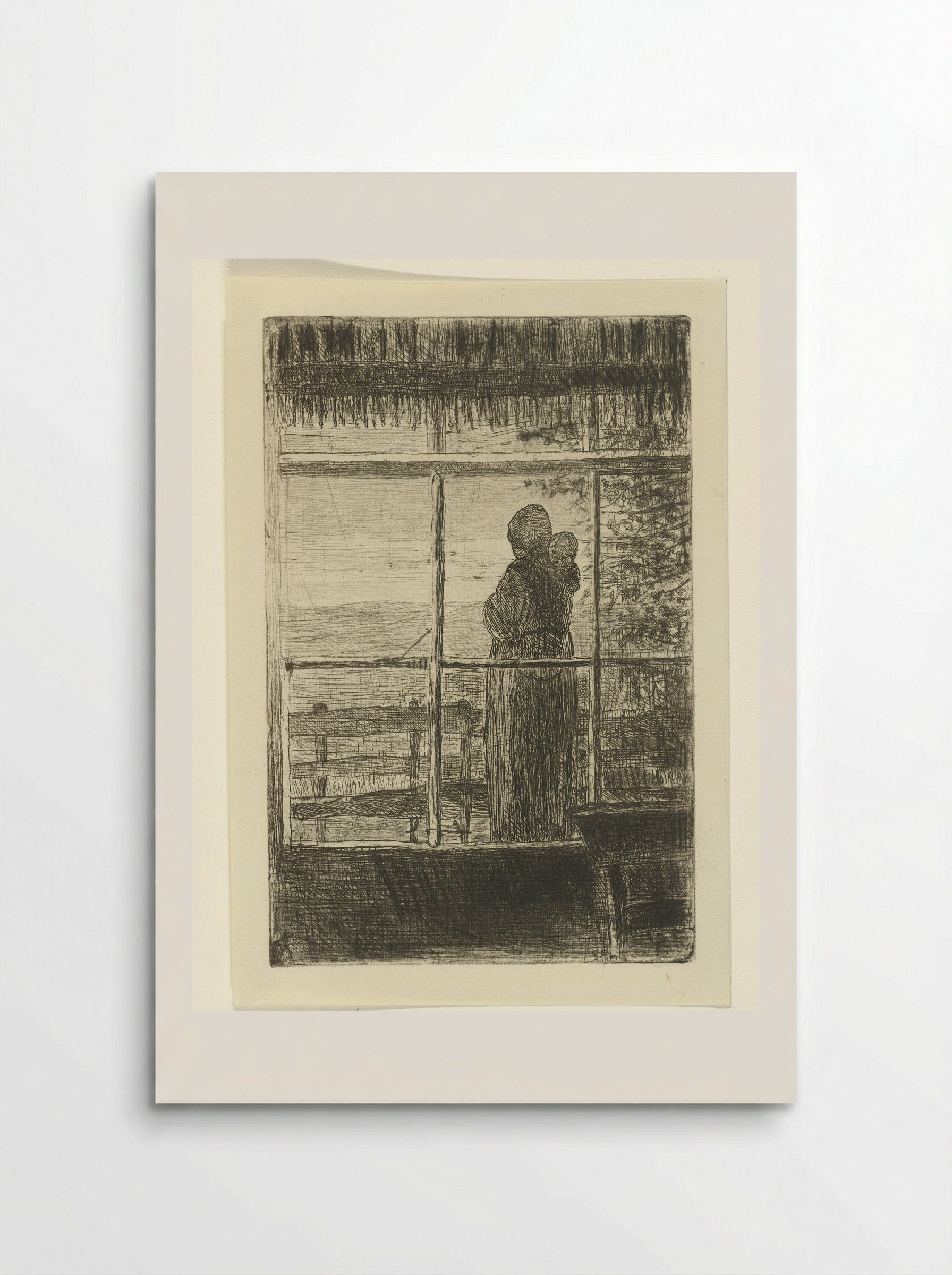Wachtende vrouw met kind - Jozef Israëls - Poster