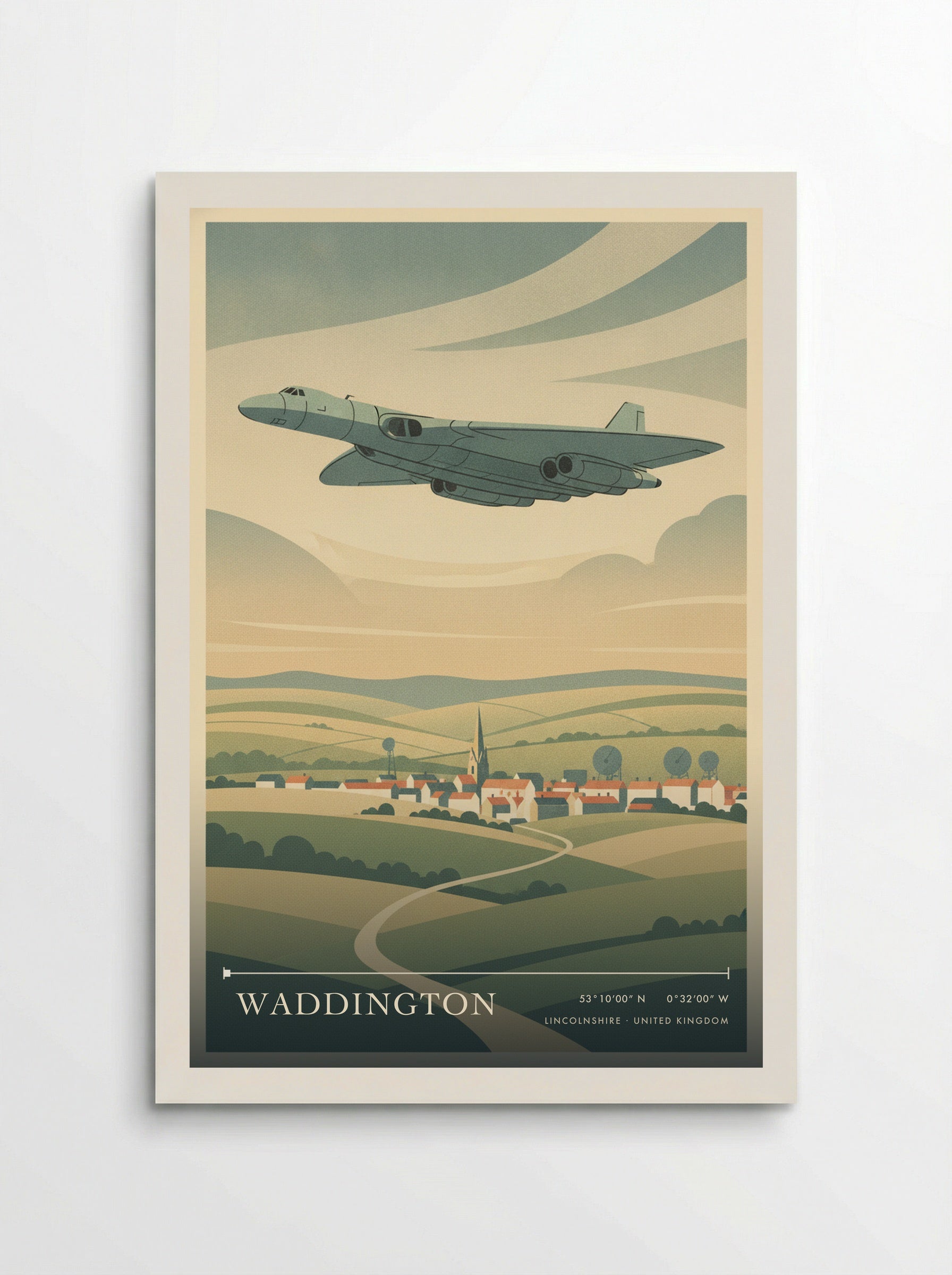 Waddington Lincolnshire United Kingdom Travel Poster - Poster