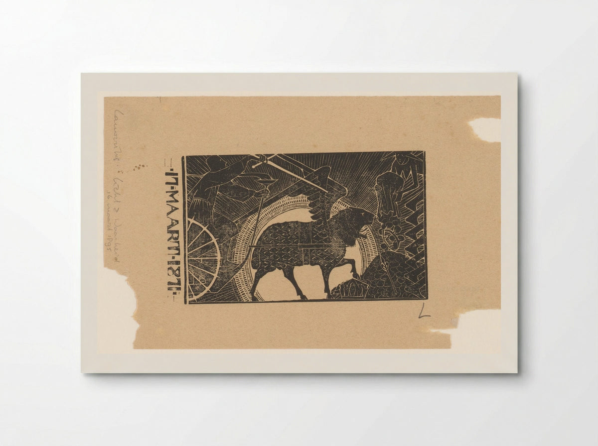 Wagen getrokken door Chimaera - Mathieu Lauweriks - Poster