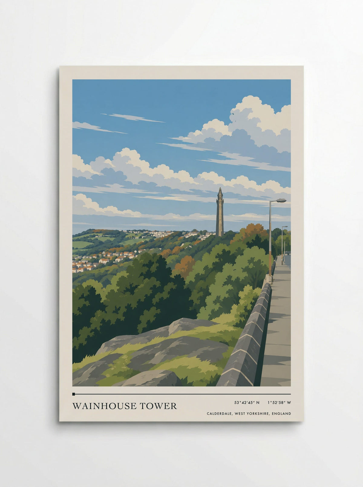 Wainhouse Tower, Calderdale, West Yorkshire, England | Travel Poster - Poster