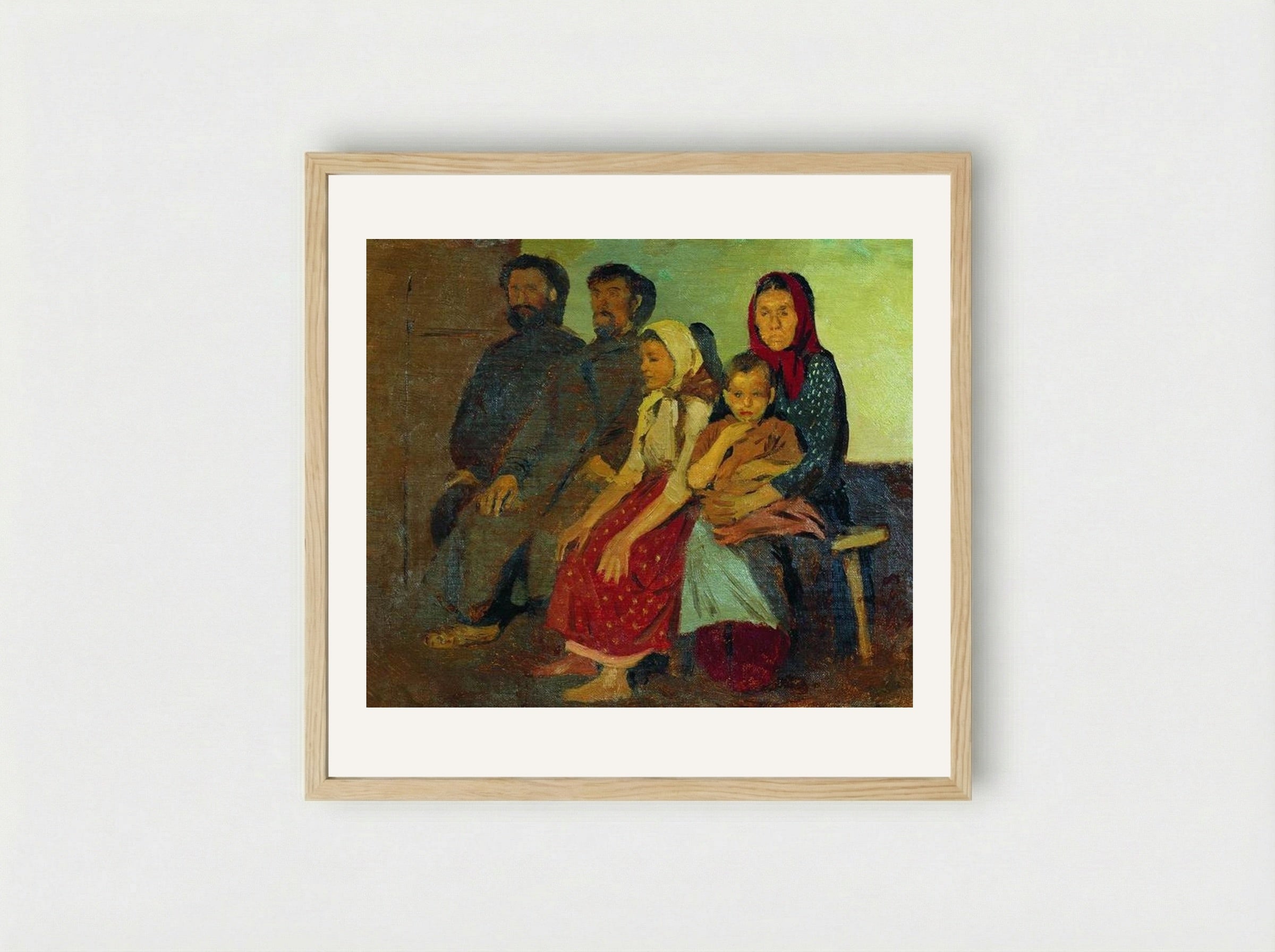 Waiting for Newlyweds from the Wedding in the Novgorod Province - Andrei Ryabushkin - Framed Print Wood