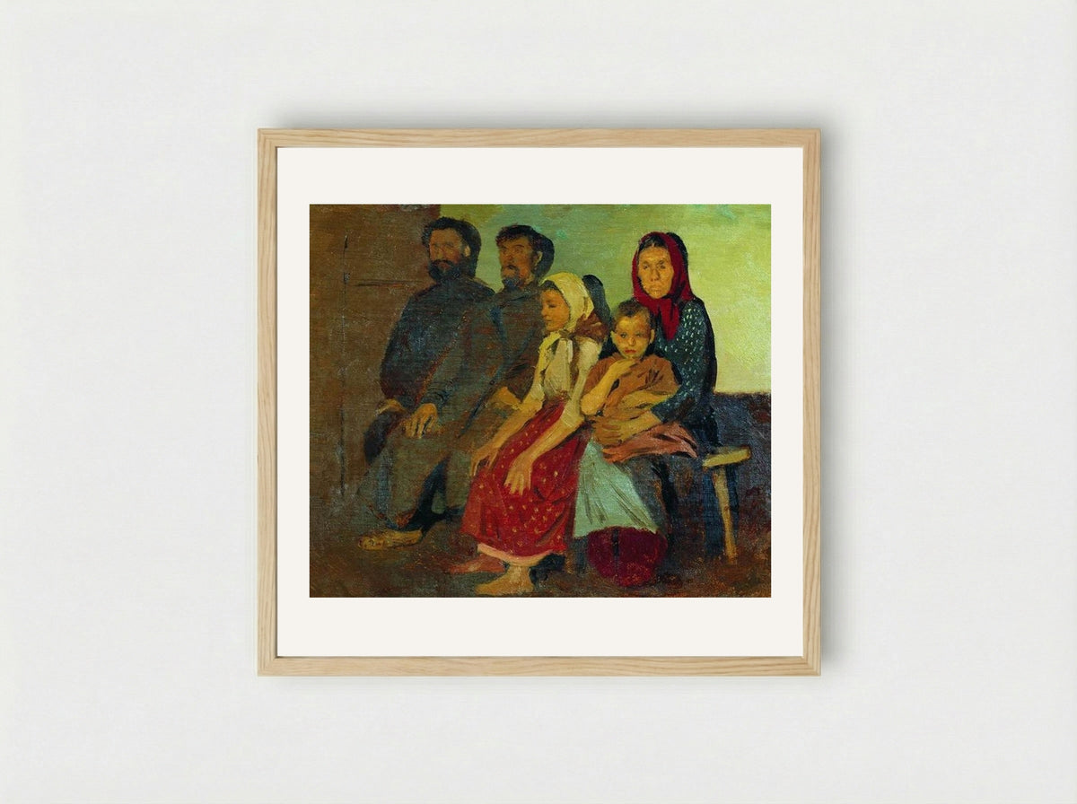 Waiting for Newlyweds from the Wedding in the Novgorod Province - Andrei Ryabushkin - Framed Print Wood