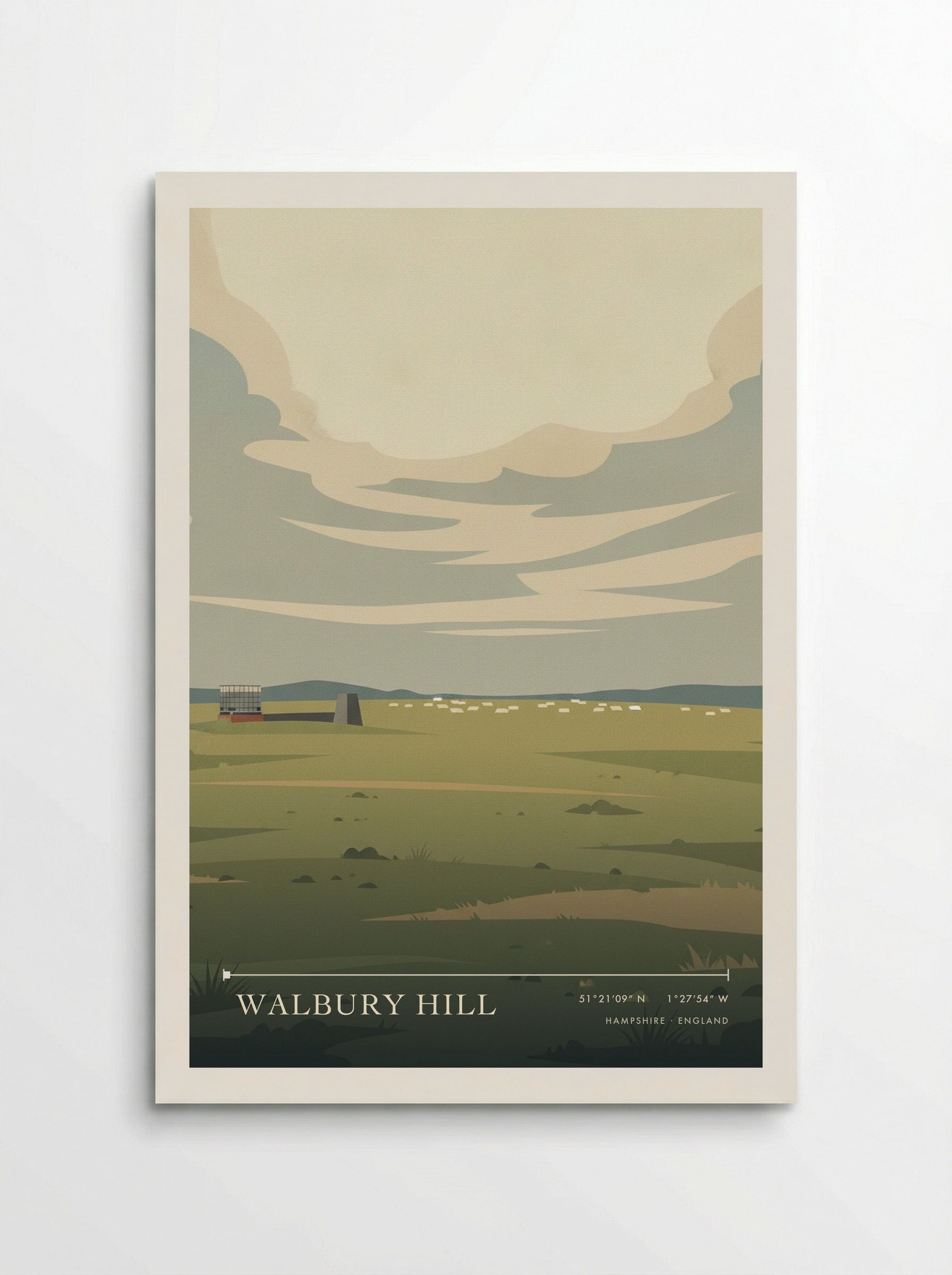 Walbury Hill Hampshire England Travel Poster - Poster