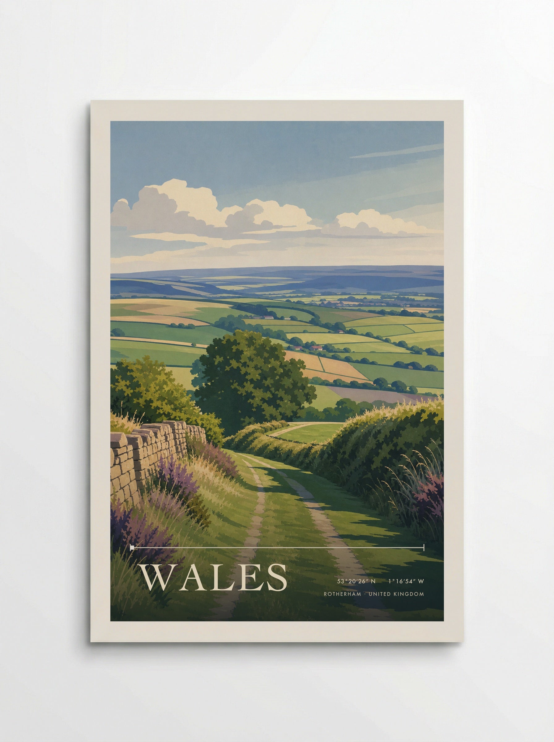 Wales Rotherham United Kingdom Travel Poster - Poster