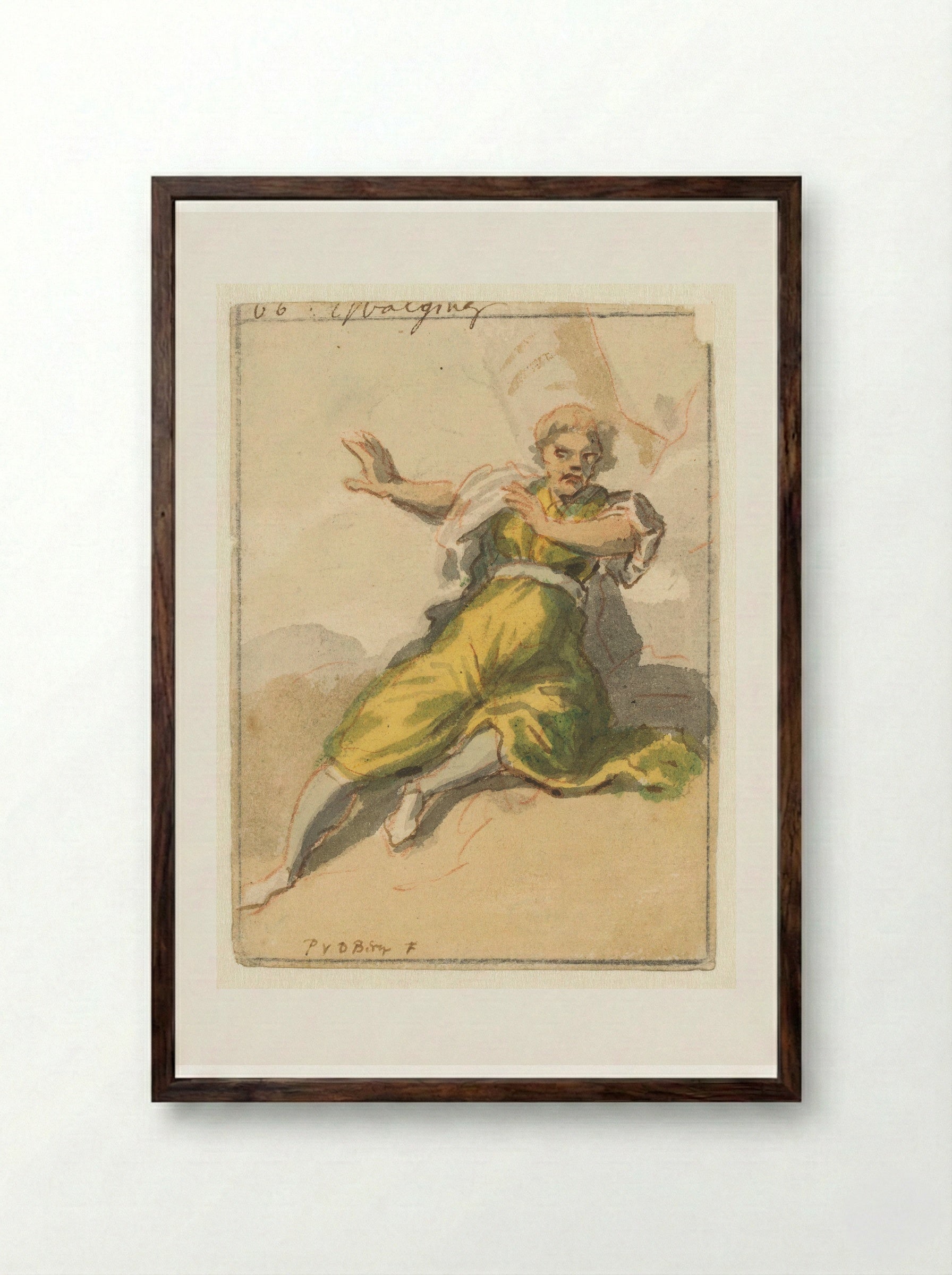 Walging (Disgust) - Pieter van den Berge - Framed Print Dark Wood