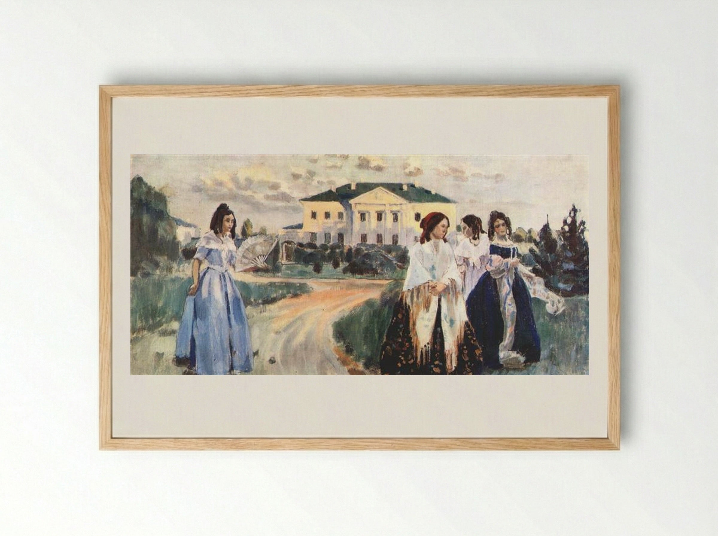 Walk at Sunset - Victor Borisov-Musatov - Framed Print Wood