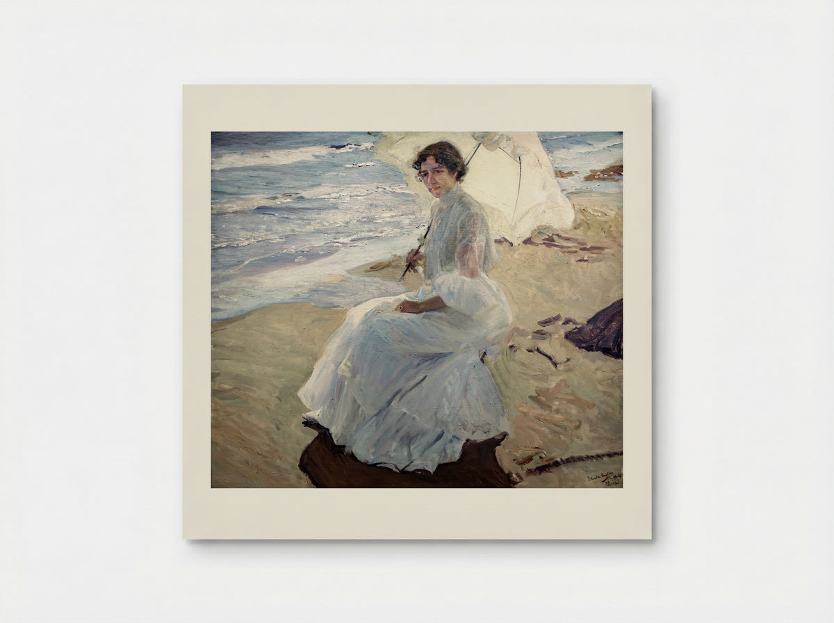 Walk on the Beach - Joaquín Sorolla - Poster