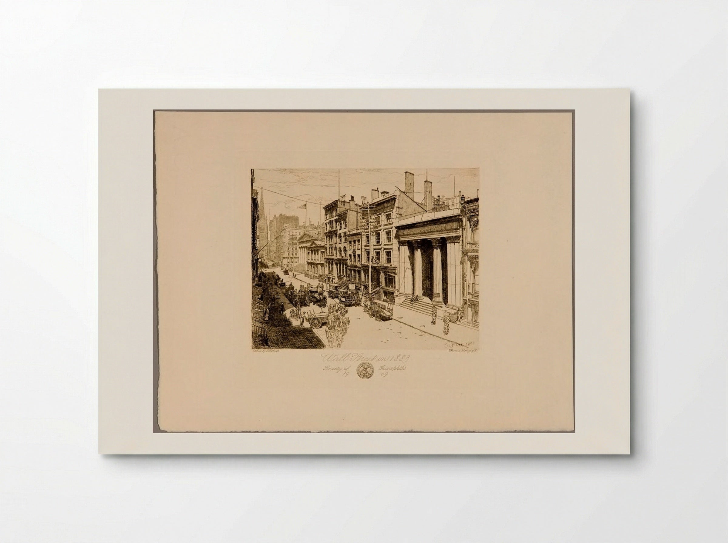 Wall Street in 1883 - Sidney L. Smith - Poster