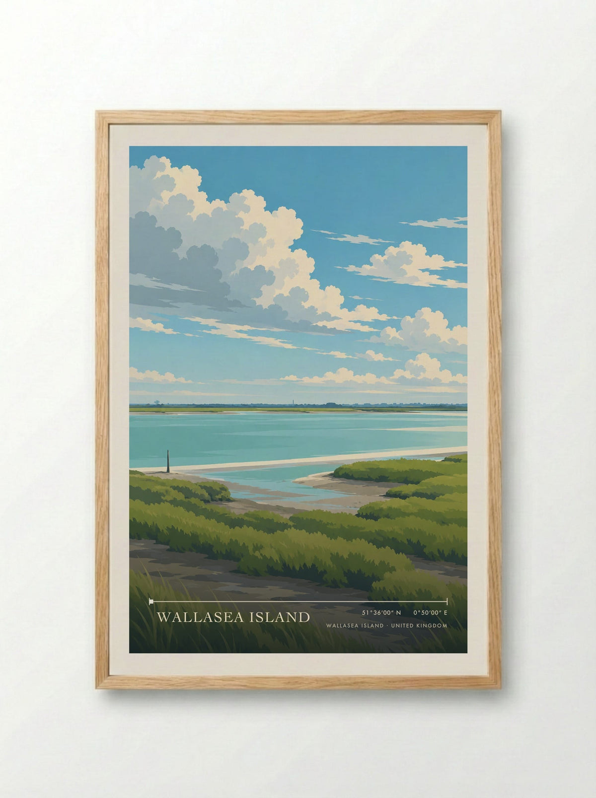 Wallasea Island | Travel Poster - Framed Print Wood