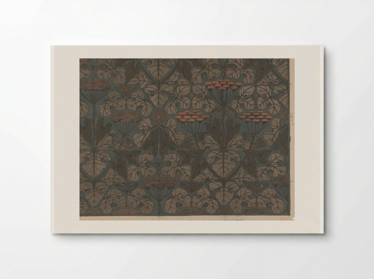 Wallpaper Design with Umbellifers, Butterflies and Dragonflies - Theo Nieuwenhuis - Poster
