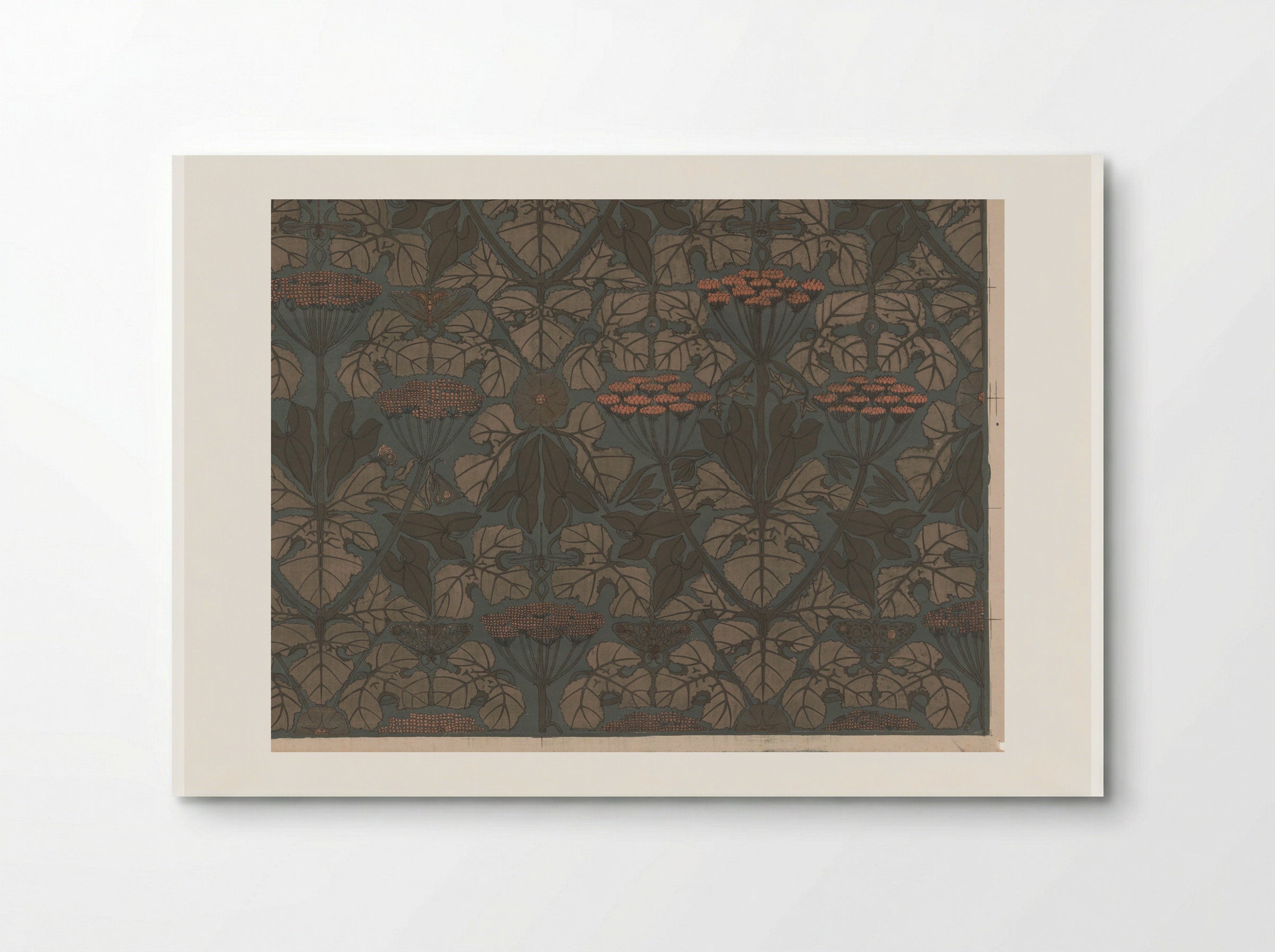 Wallpaper Design with Umbellifers, Butterflies and Dragonflies - Theo Nieuwenhuis - Poster