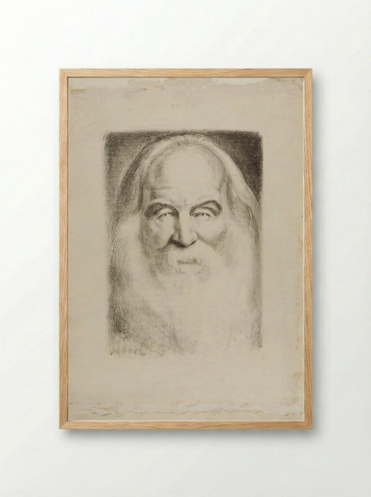 Walt Whitman (Portrait Study) - Boardman Robinson - Framed Print Wood
