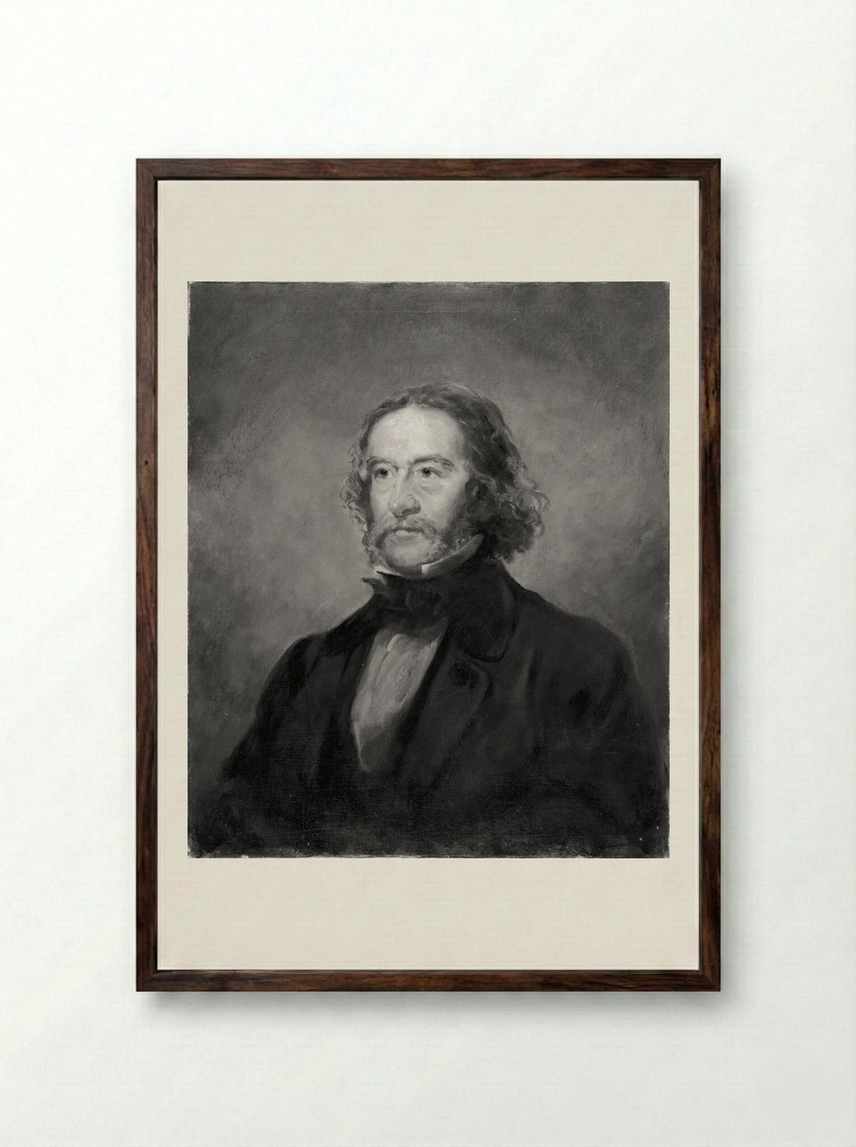 Walter Channing (After Joseph Alexander Ames) - William Franklin Draper - Framed Print Dark Wood