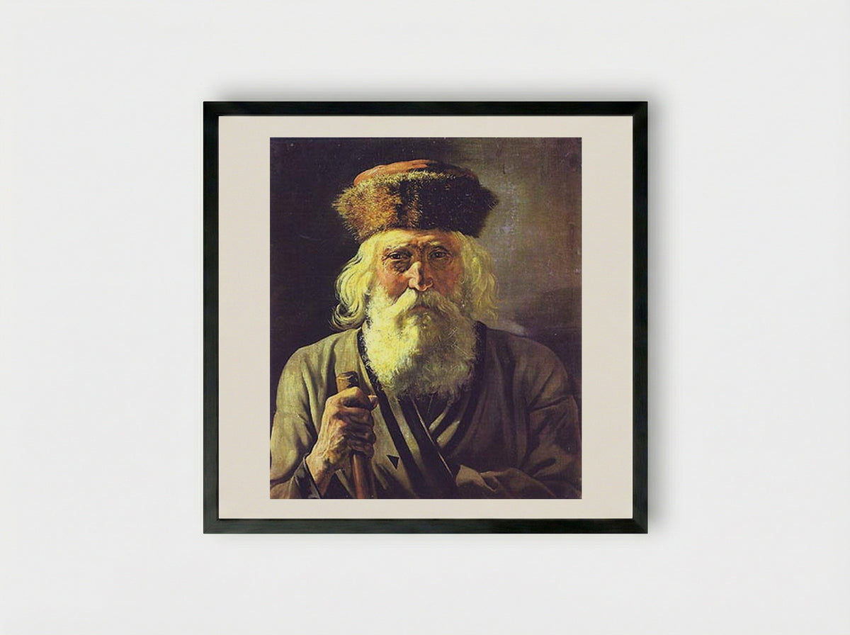 Wanderer - Vasily Perov - Framed Print Black