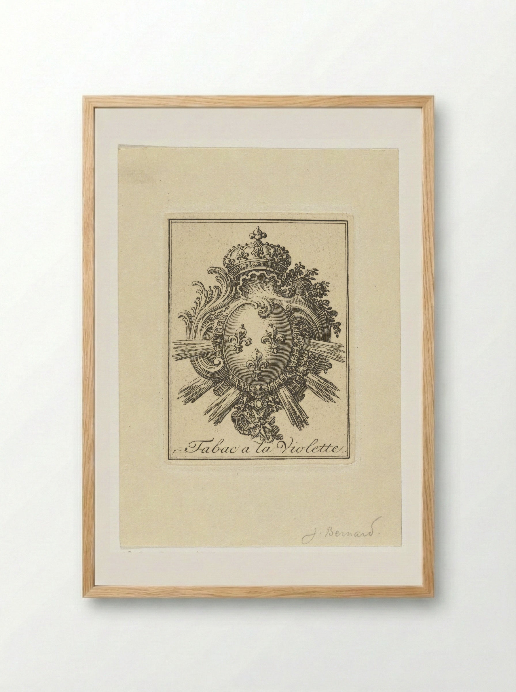 Wapen met drie lelies - Jean Bernard - Framed Print Wood