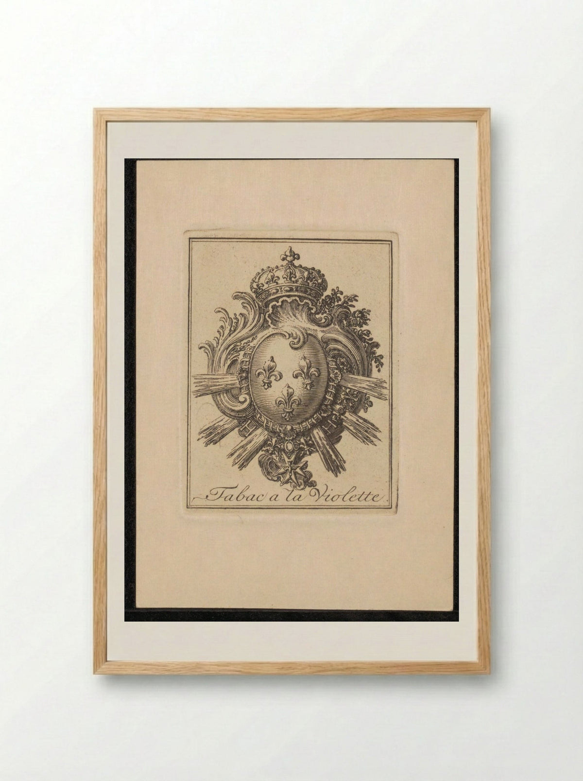 Wapen met fleur de lys (Tabac a la Violette) - Jean Bernard - Framed Print Wood