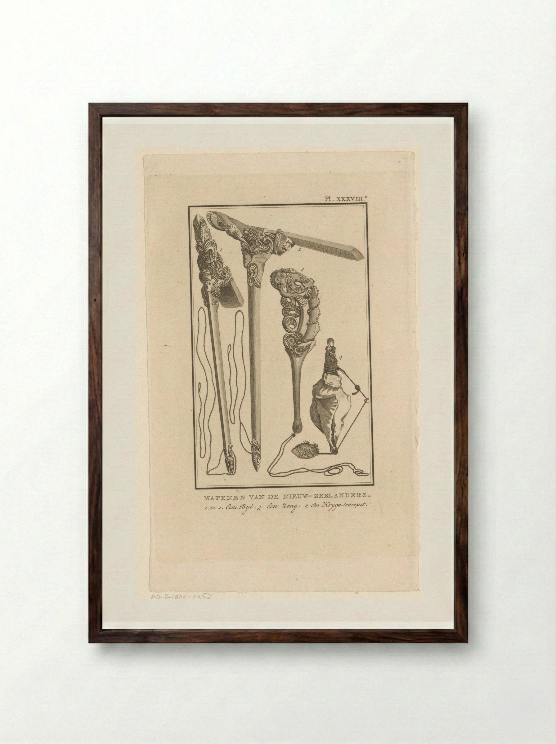 Wapenen van de Nieuw-Zeelanders - Diverse Vervaardigers - Framed Print Dark Wood