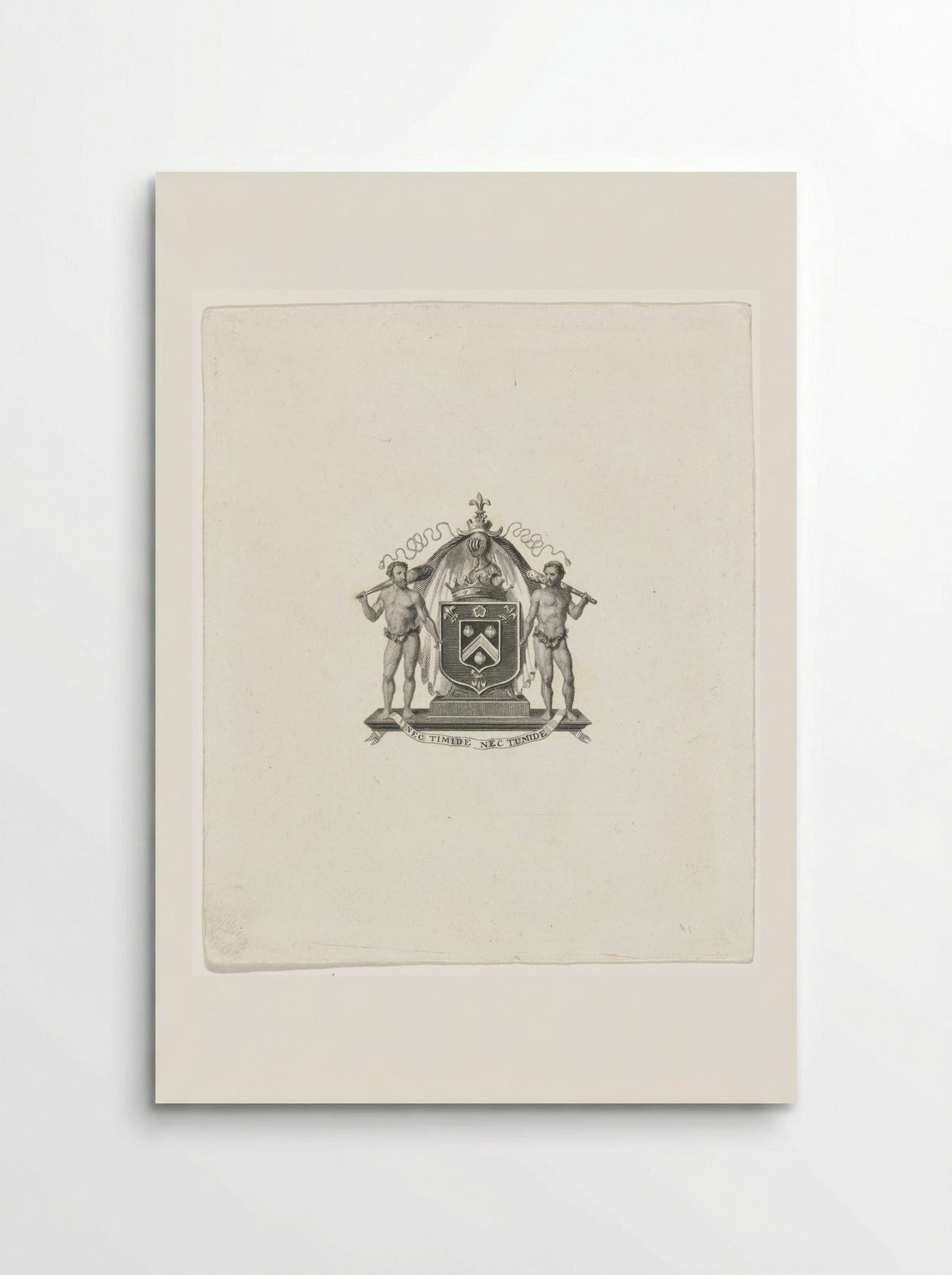 Wapenschil met devies - Johannes de Mare - Poster