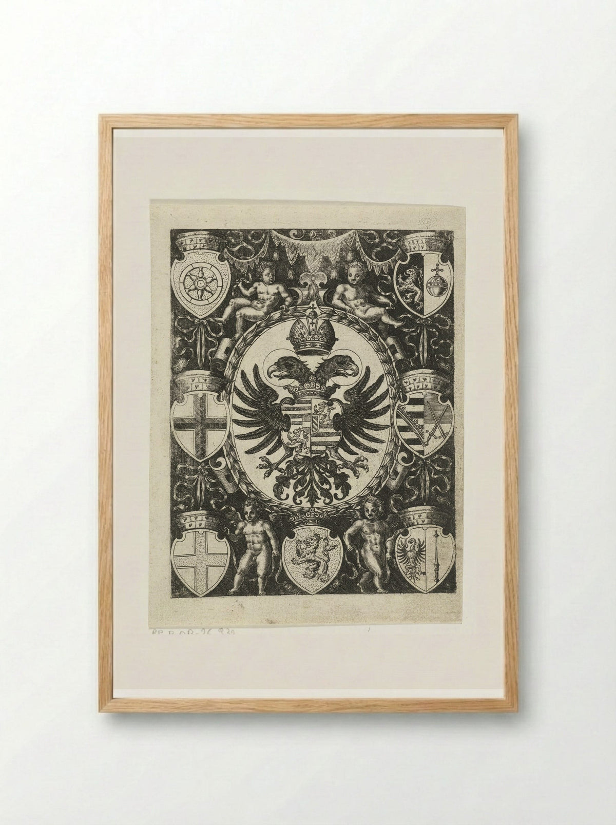 Wapenschilden - Abraham de Bruyn - Framed Print Wood