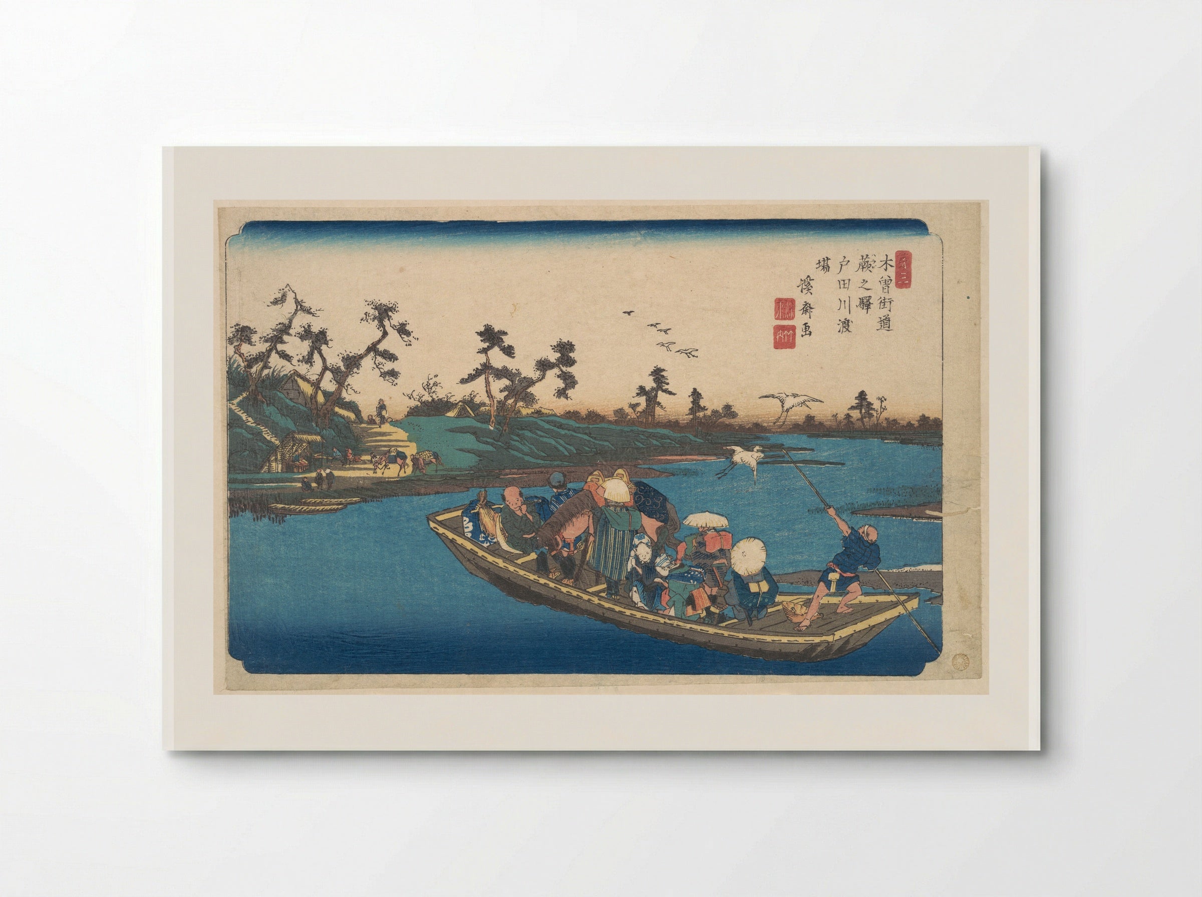 Warabi-juku, Todogawa Ferry - Keisai Eisen - Poster